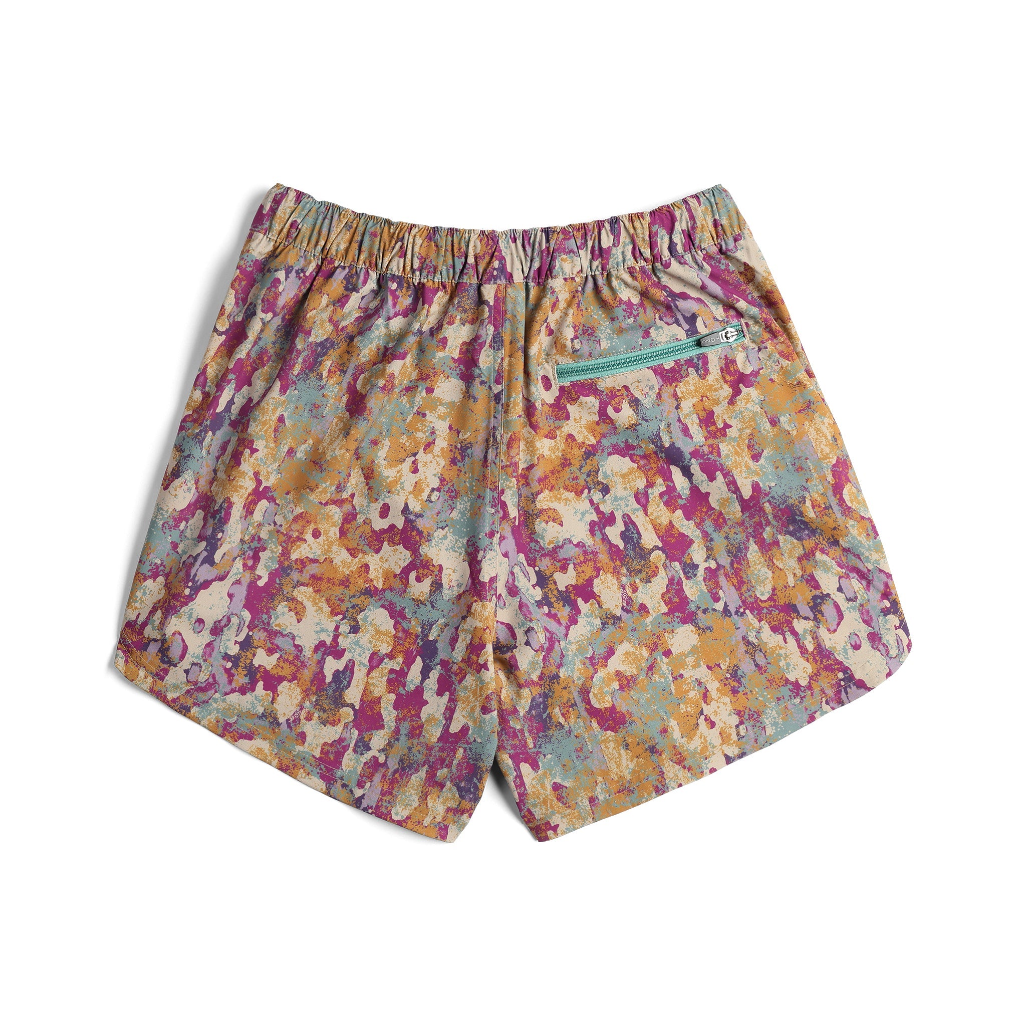 Rückansicht der Topo Designs River Shorts - Damen in "Khaki Celestial"