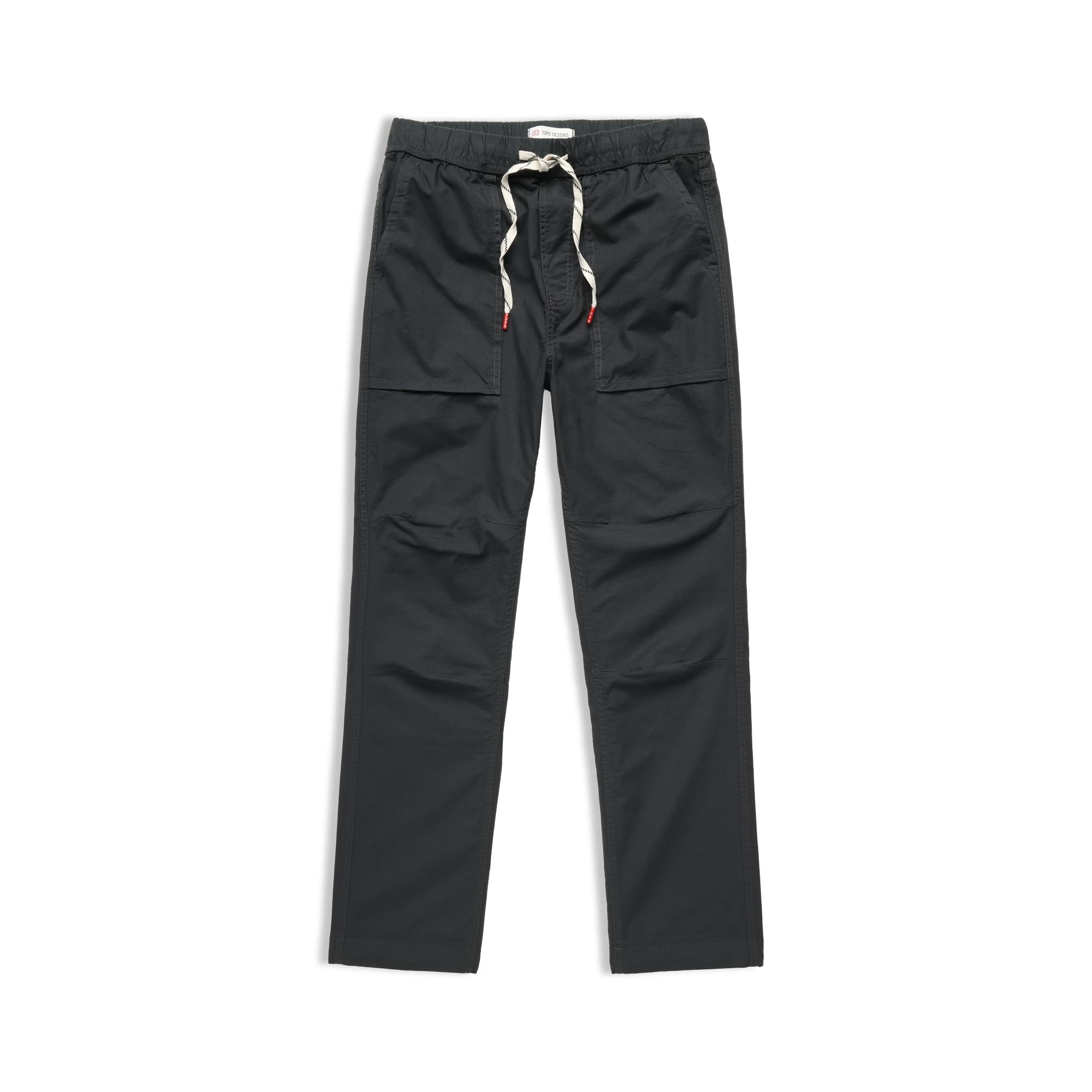 Vorderansicht der Topo Designs Desert Hose - Herren in "Asphalt"