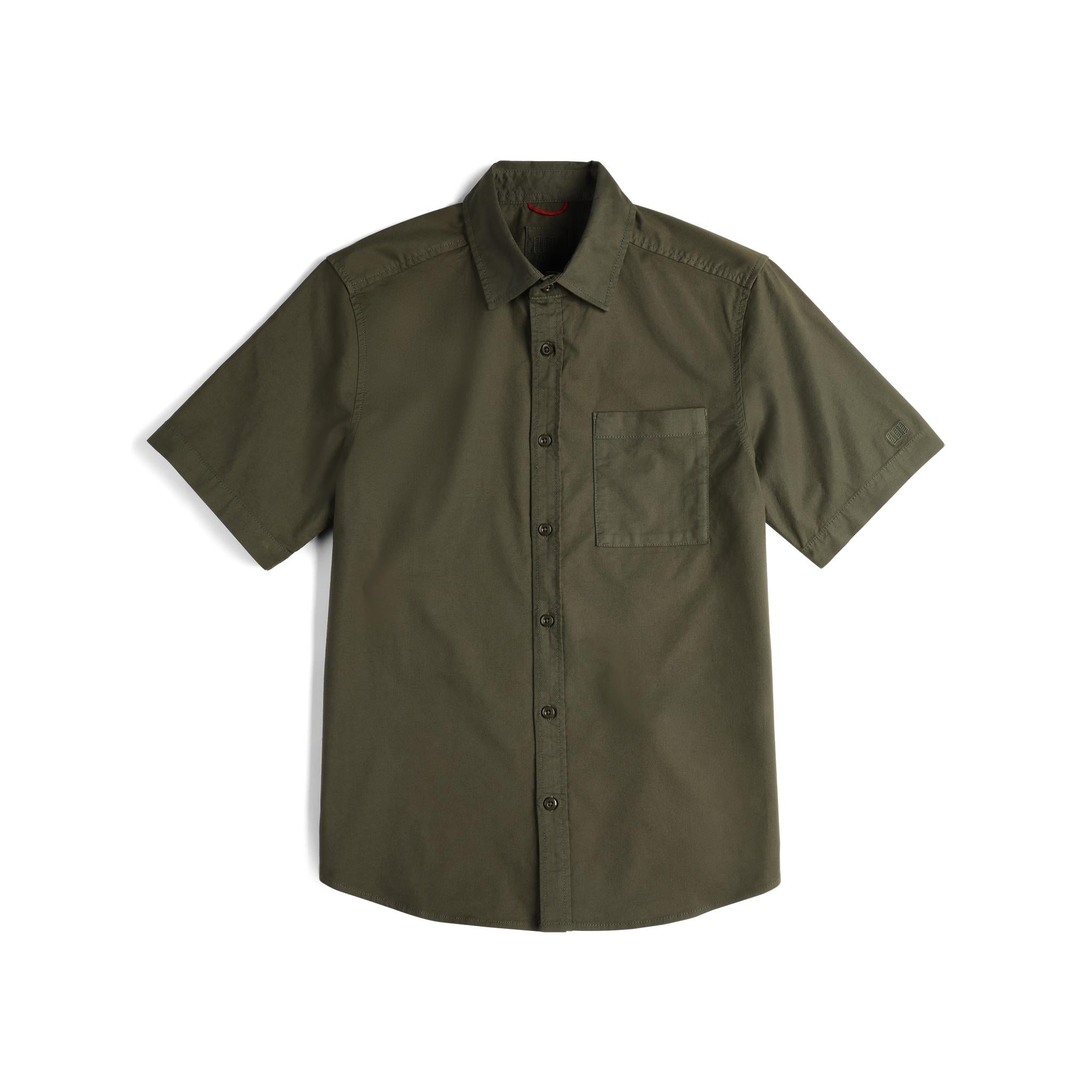 Vorderansicht des Topo Designs Dirt Desert Shirt Ss - Herren in "Beetle"