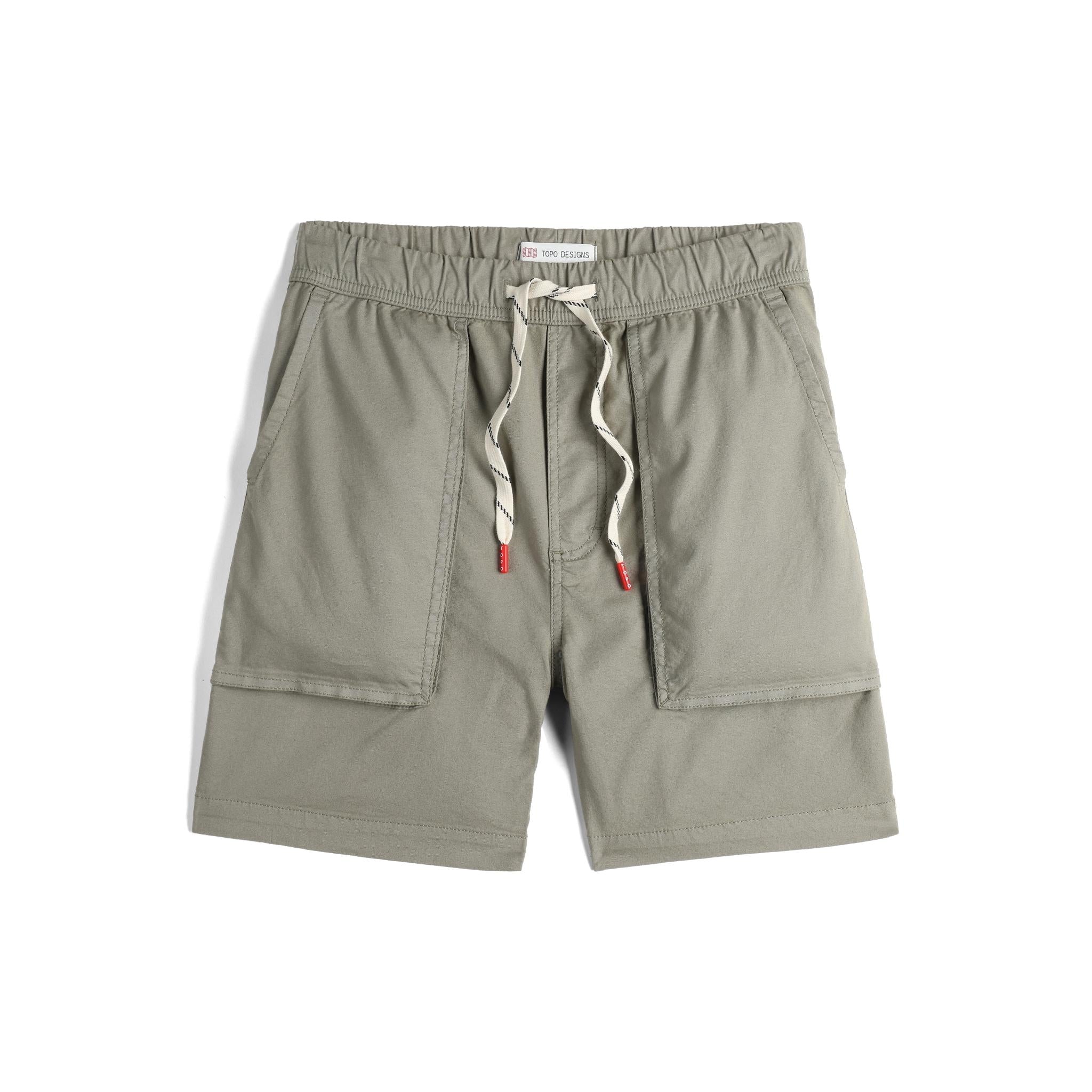 Vorderansicht der Topo Designs Desert Shorts - Herren in "Dried Sage"