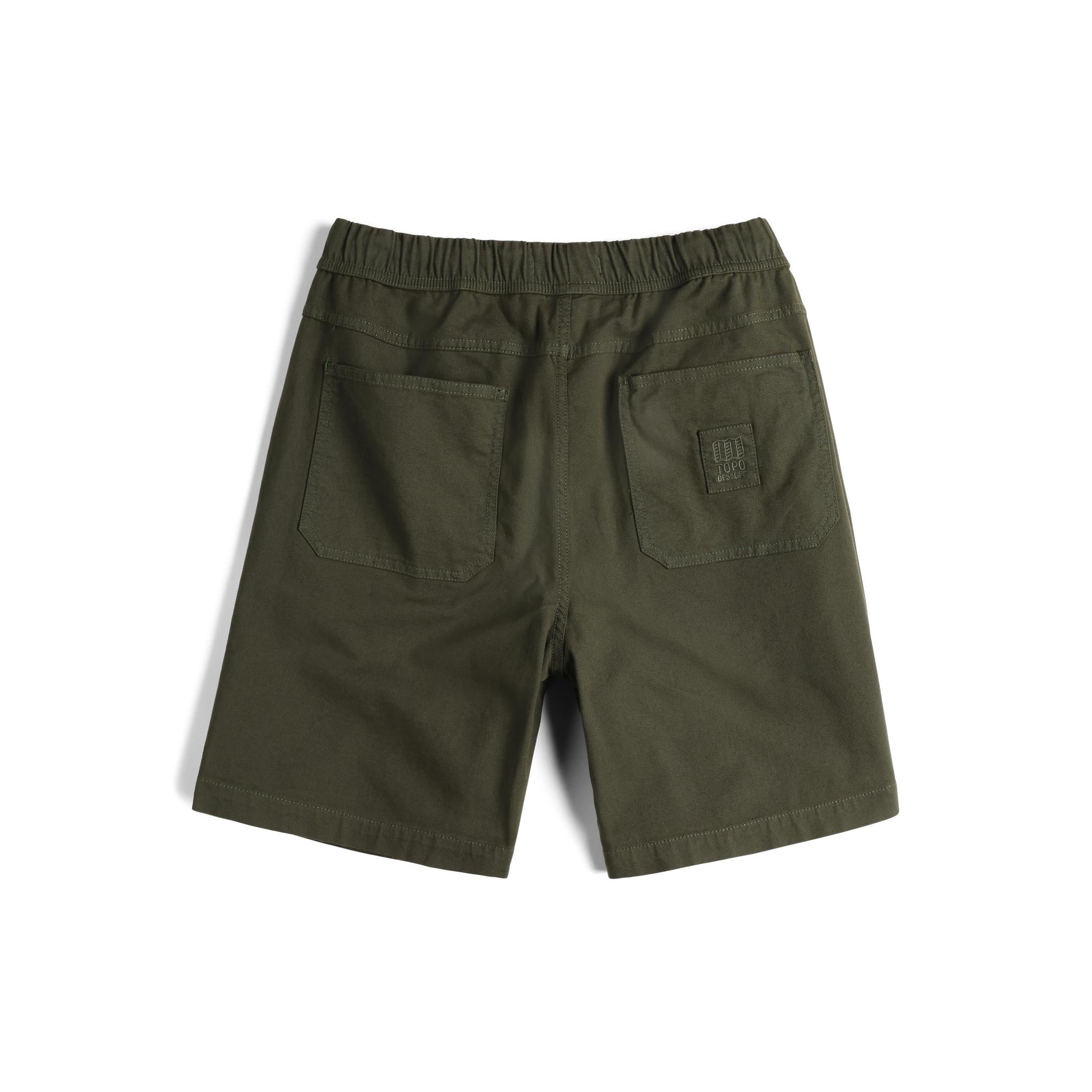 Rückenansicht der Topo Designs Dirt Shorts - Herren in "Beetle"