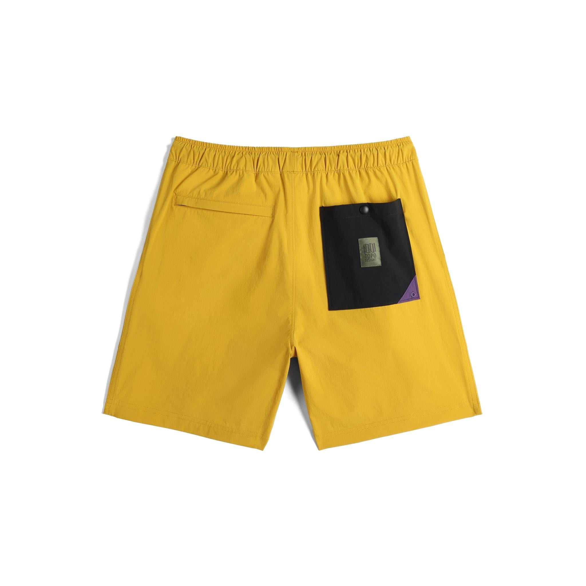 Rückansicht der Topo Designs Mesa Shorts - Herren in "Honey"