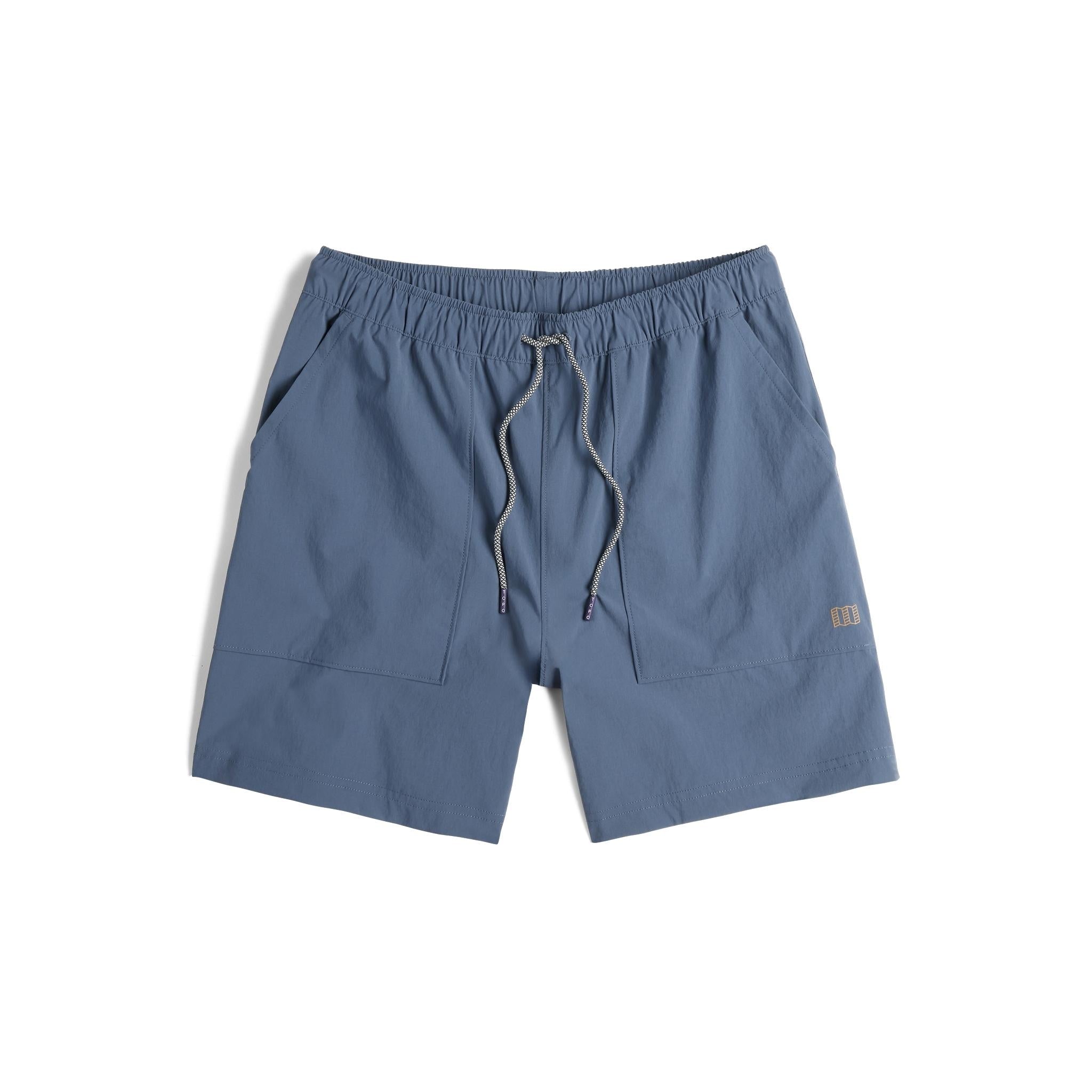 Vorderansicht der Topo Designs Mesa Shorts - Herren in "Stone Blue"