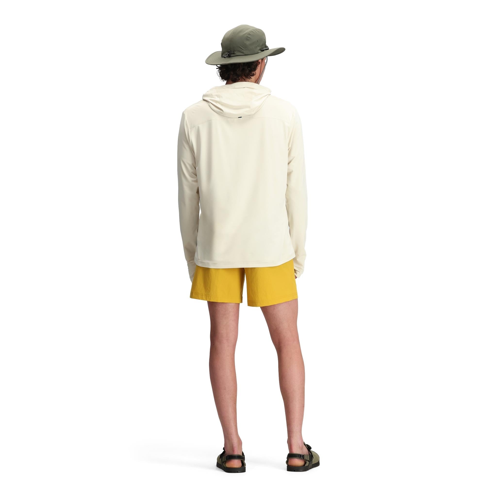 Allgemeine Rückenmodellaufnahme der Topo Designs Mesa Shorts - Herren in "Honey"