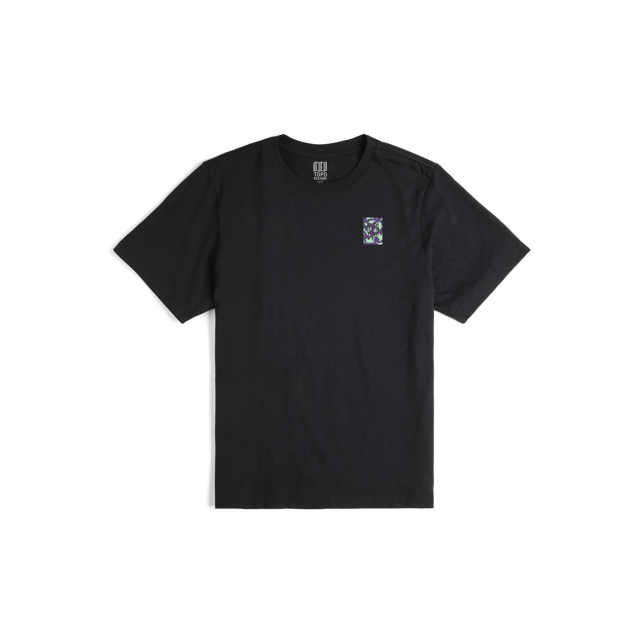 Vorderansicht des Topo Designs Topo Dry Lake Short Sleeve - Herren in "Black"