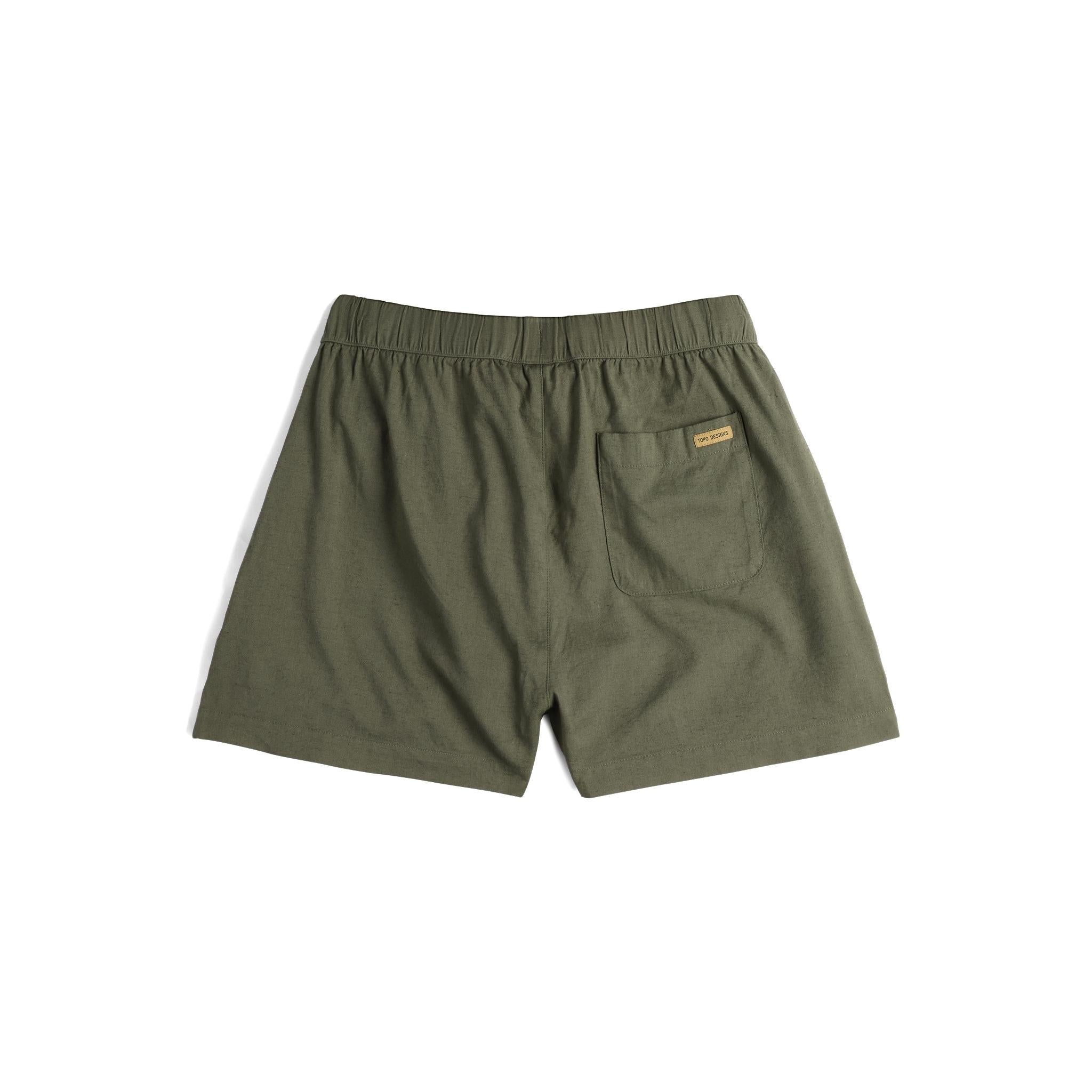 Rückenansicht der Topo Designs Daytripper Shorts - Damen in "Beetle"