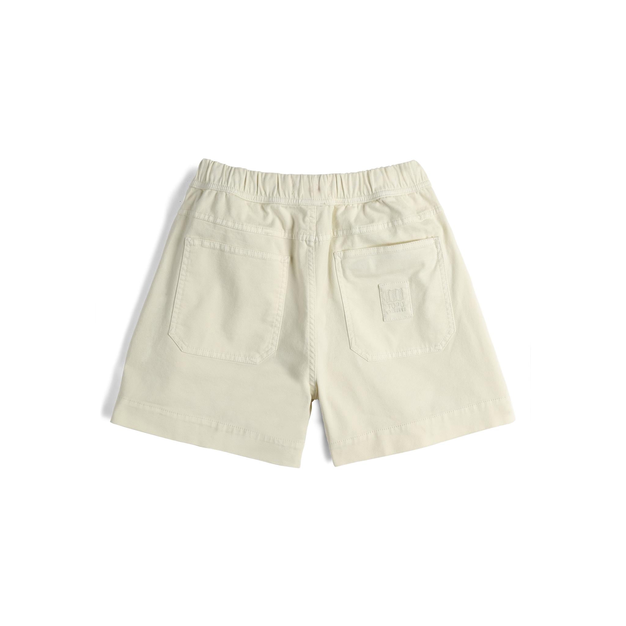 Rückansicht der Topo Designs Dirt Shorts - Damen in "Bone White"