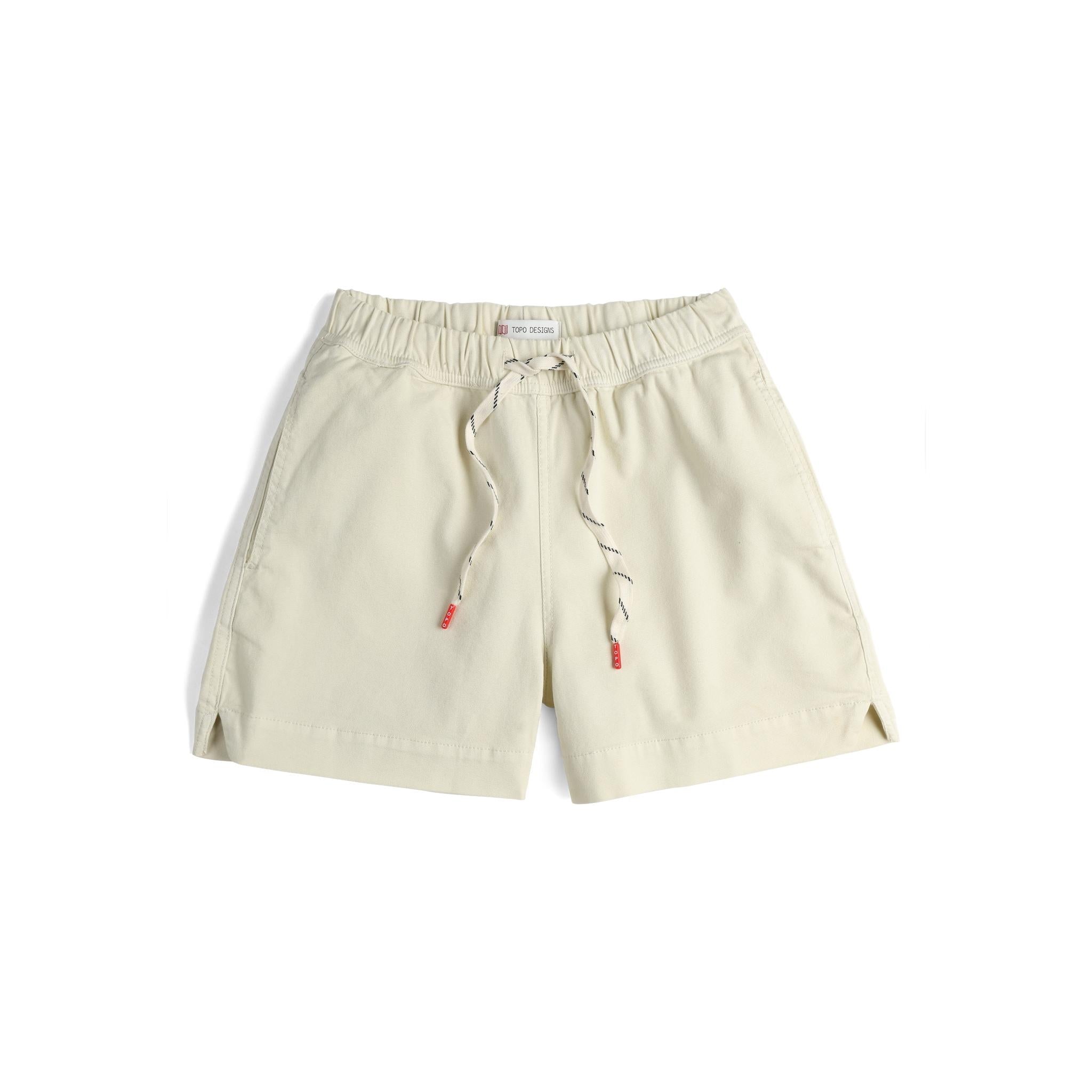 Vorderansicht der Topo Designs Dirt Shorts - Damen in "Bone White"