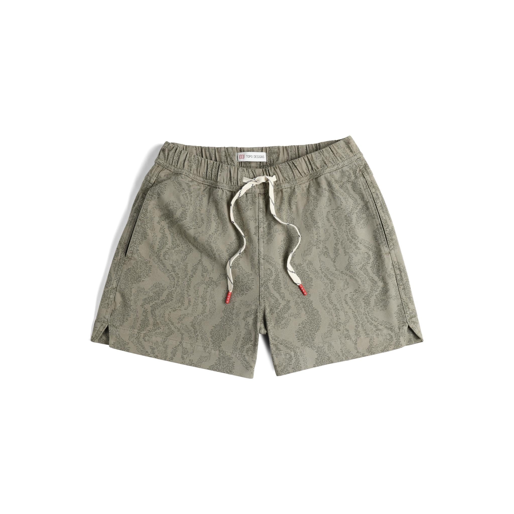 Vorderansicht der Topo Designs Dirt Shorts - Damen in "Getrocknetes Salbei Flussbett"