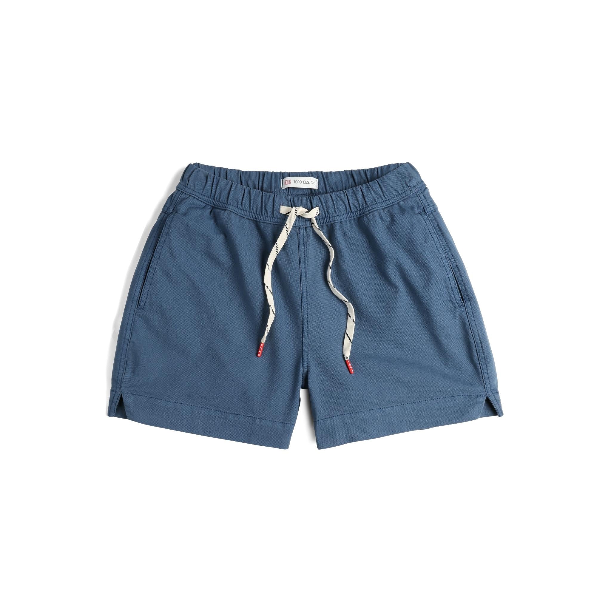 Vorderansicht der Topo Designs Dirt Shorts - Damen in "Stone Blue"