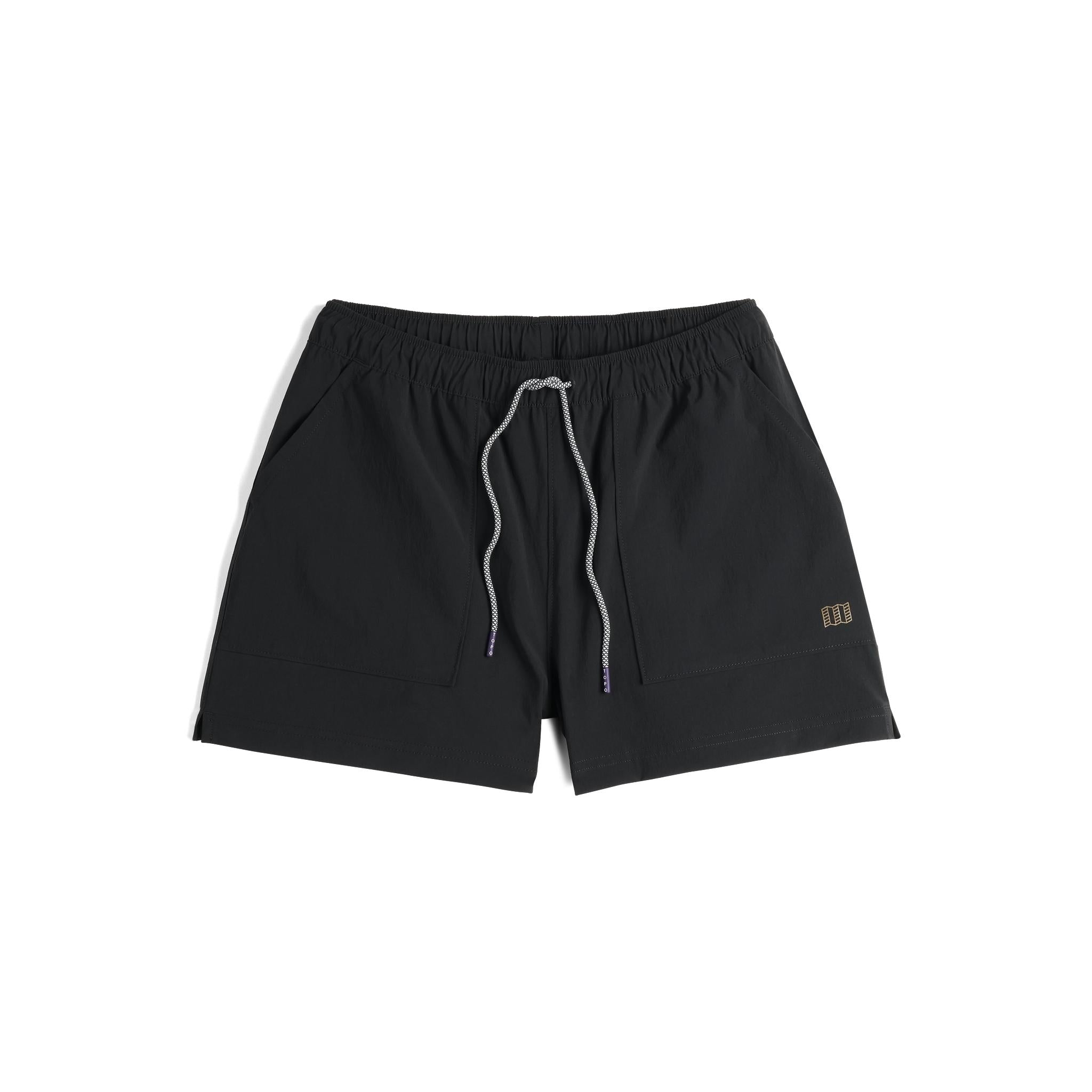 Vorderansicht der Topo Designs Mesa Shorts - Damen in "Black"