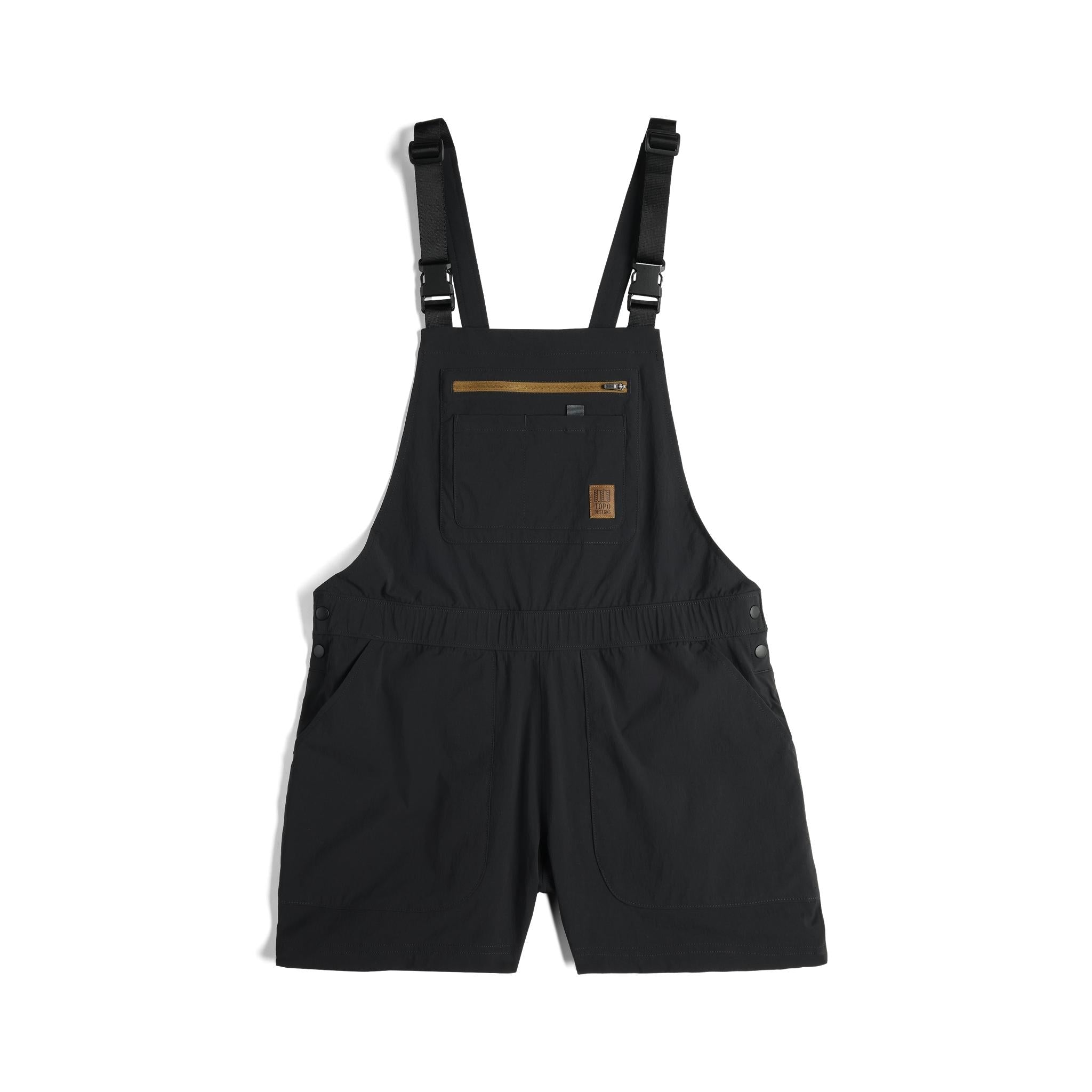 Vorderansicht des Topo Designs Roads Romper - Damen in "Black"