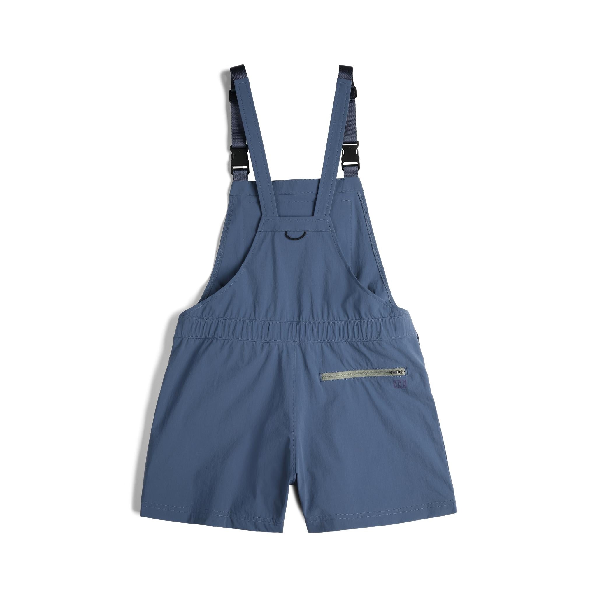 Rückenansicht von Topo Designs Roads Romper - Damen in "Stone Blue"