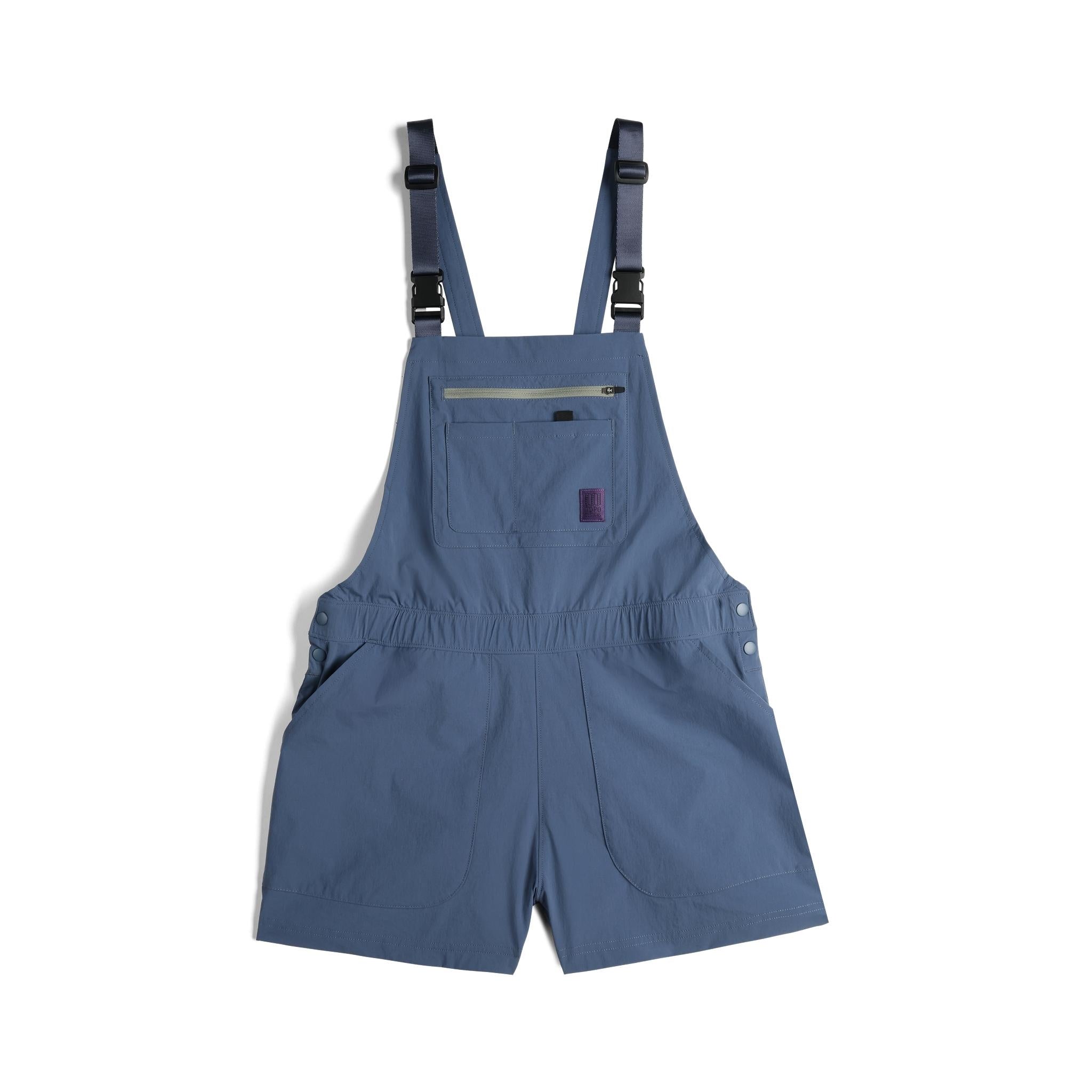 Vorderansicht des Topo Designs Roads Romper - Damen in "Stone Blue"