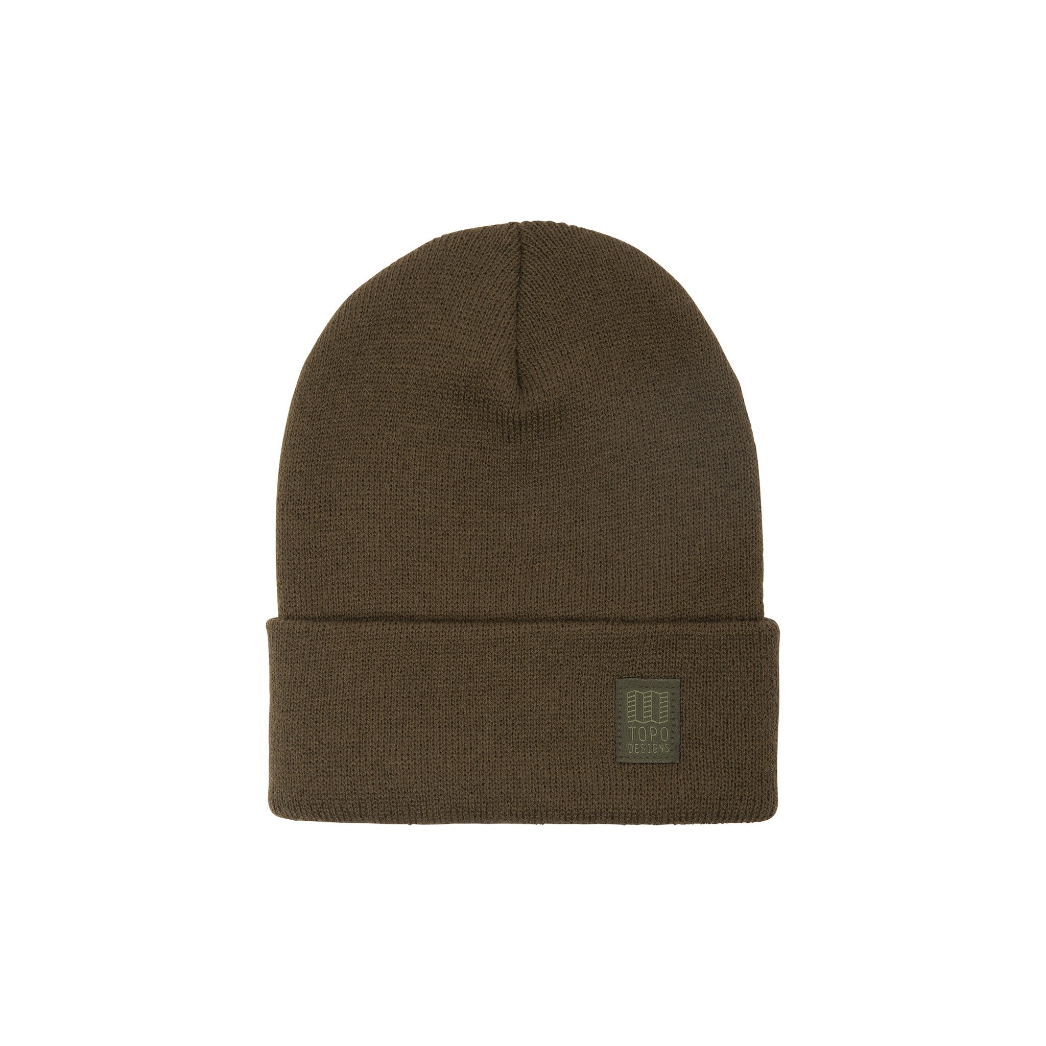 Topo Designs Work Cap Mütze mit Bündchen in "Olive" grün.