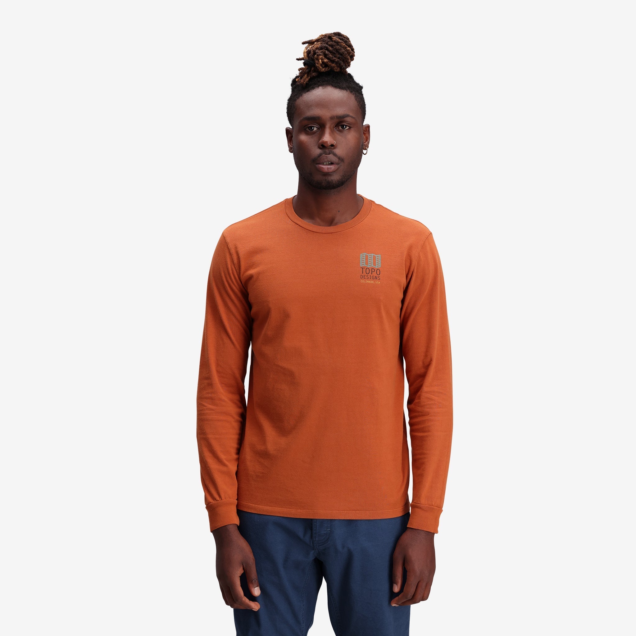 Large logo Tee Long Sleeve - Herren - Outlet Mens/Bekleidung/T-Shirts - Achetez chez Topo Designs - Europe