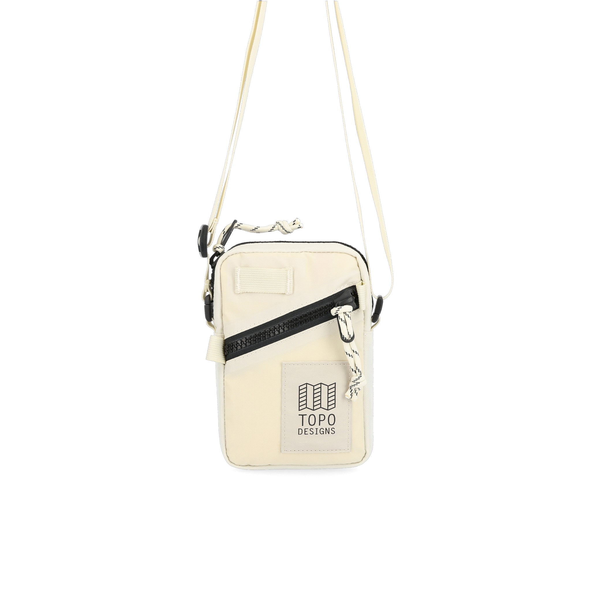 Topo Designs Mini Shoulder Bag Crossbody Reisetasche aus "Bone White" recyceltem Nylon.