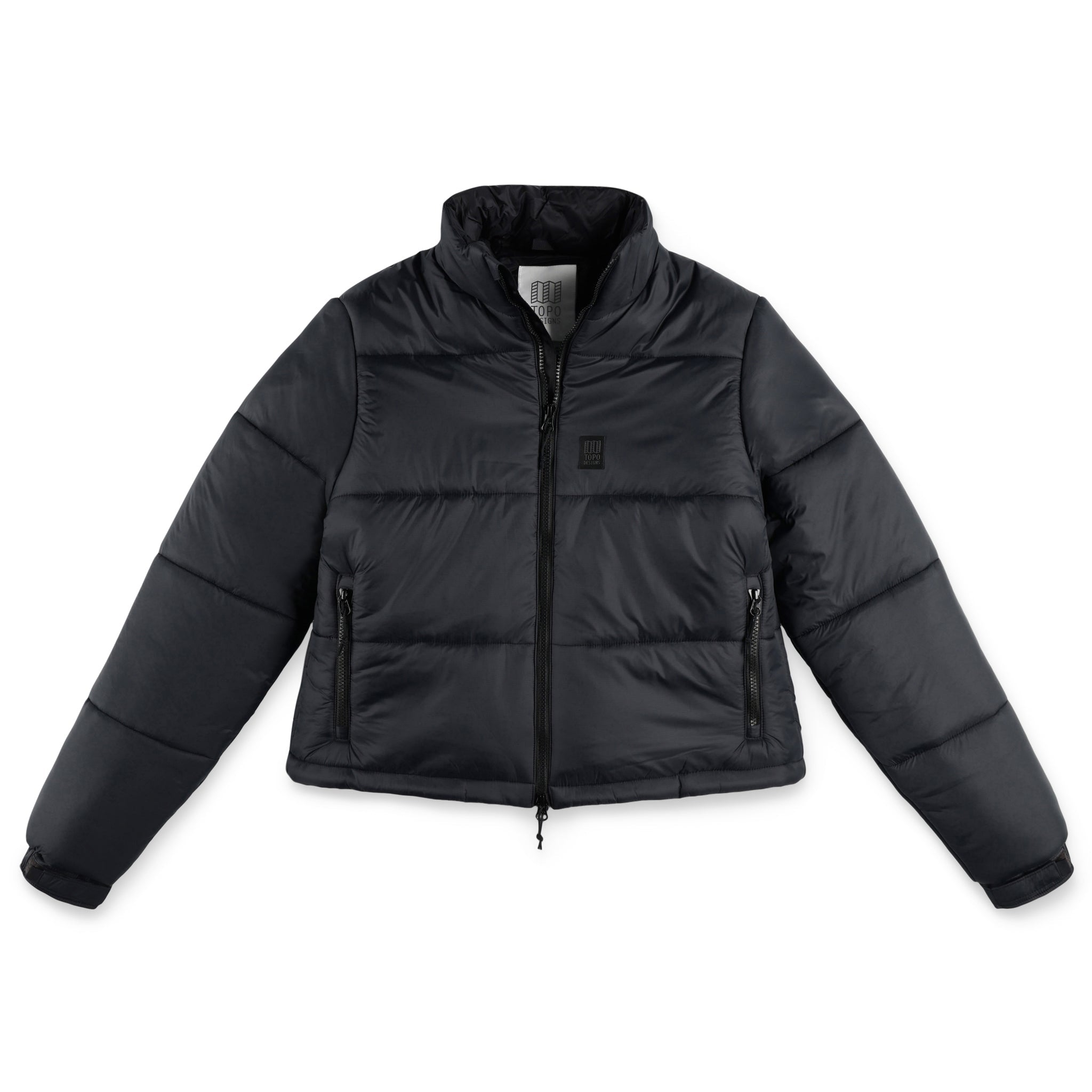 Topo Designs Damen Puffer recycelte isolierte Jacke in "Schwarz"