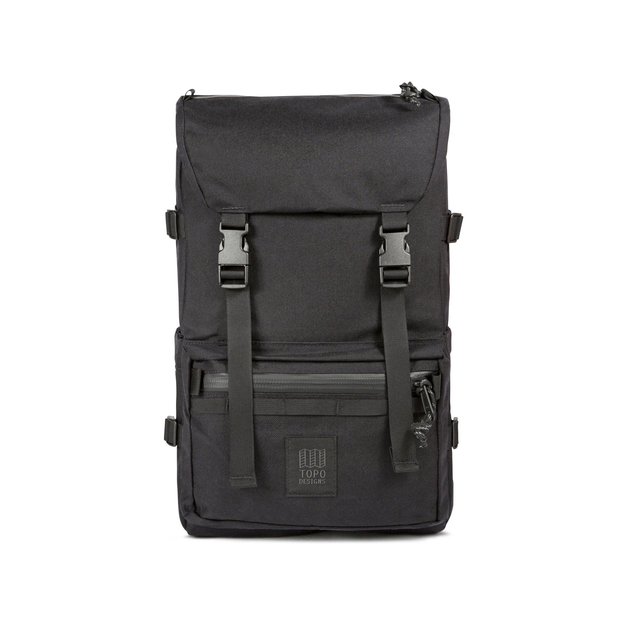 Produktfoto der Vorderseite des Topo Designs Rover Pack Tech in "Black".