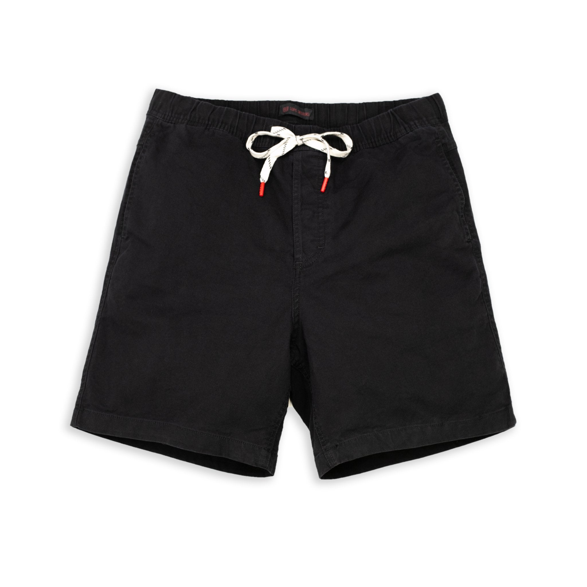 Topo Designs Herren Kordelzug Dirt Shorts aus 100% Bio-Baumwolle in "Black".