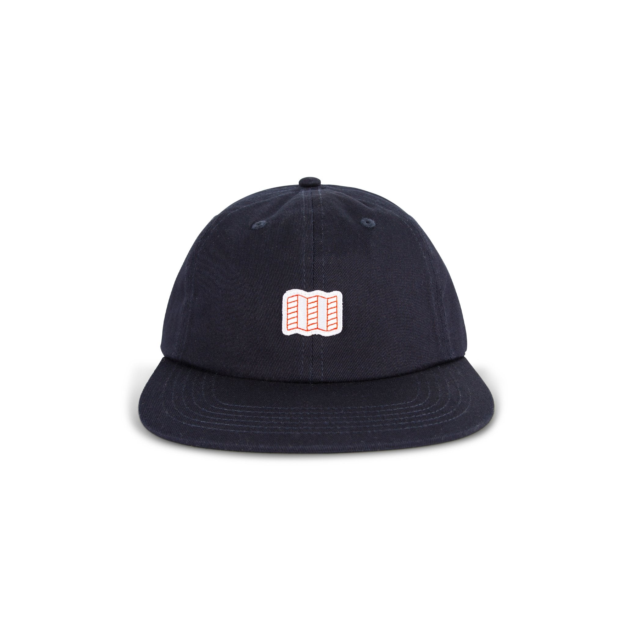 Topo Designs Mini Map Logo Hut Baseballkappe in "Navy" blau.