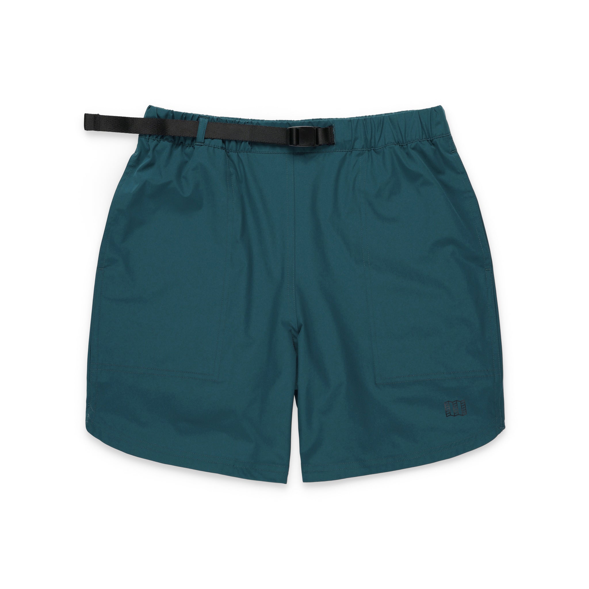 Topo Designs Herren River Shorts Leichte, schnell trocknende Badehose in "Pond Blue".