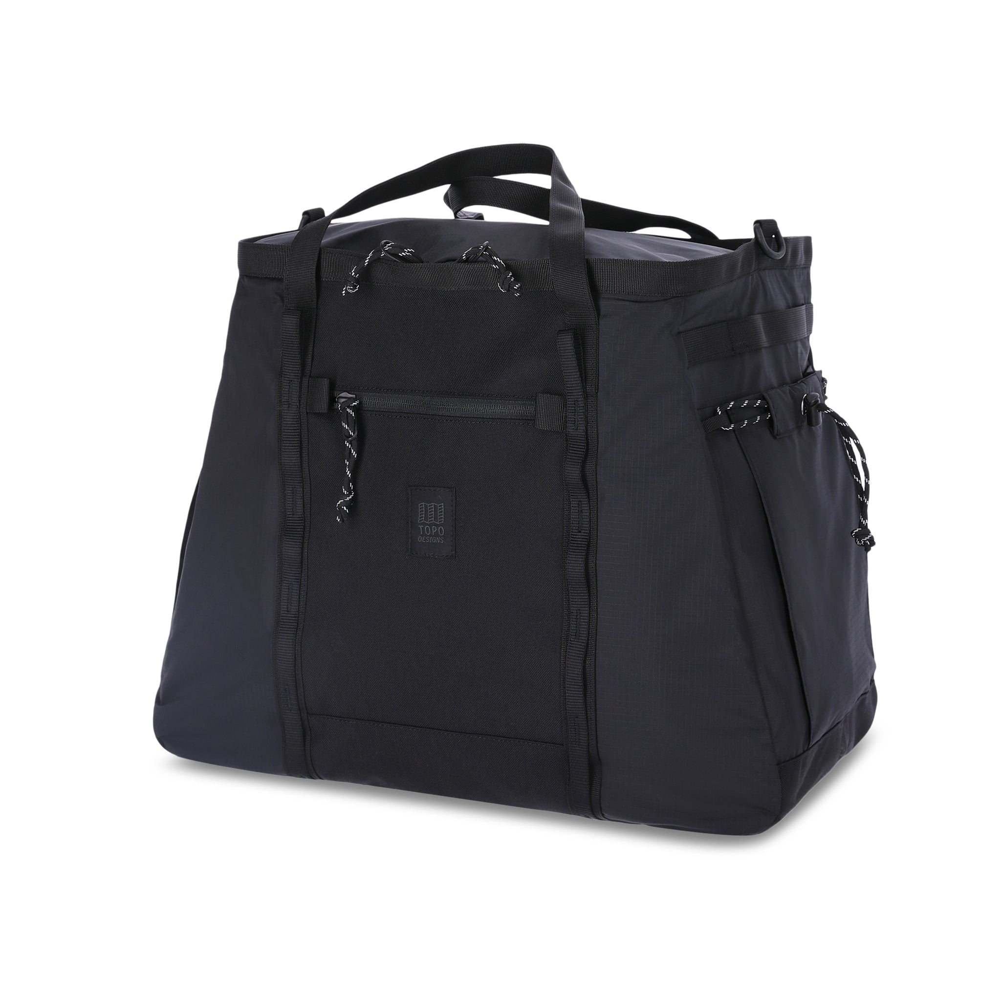 Topo Designs Mountain Gear Bag Tragetasche aus leichtem, recyceltem "Black"-Nylon.