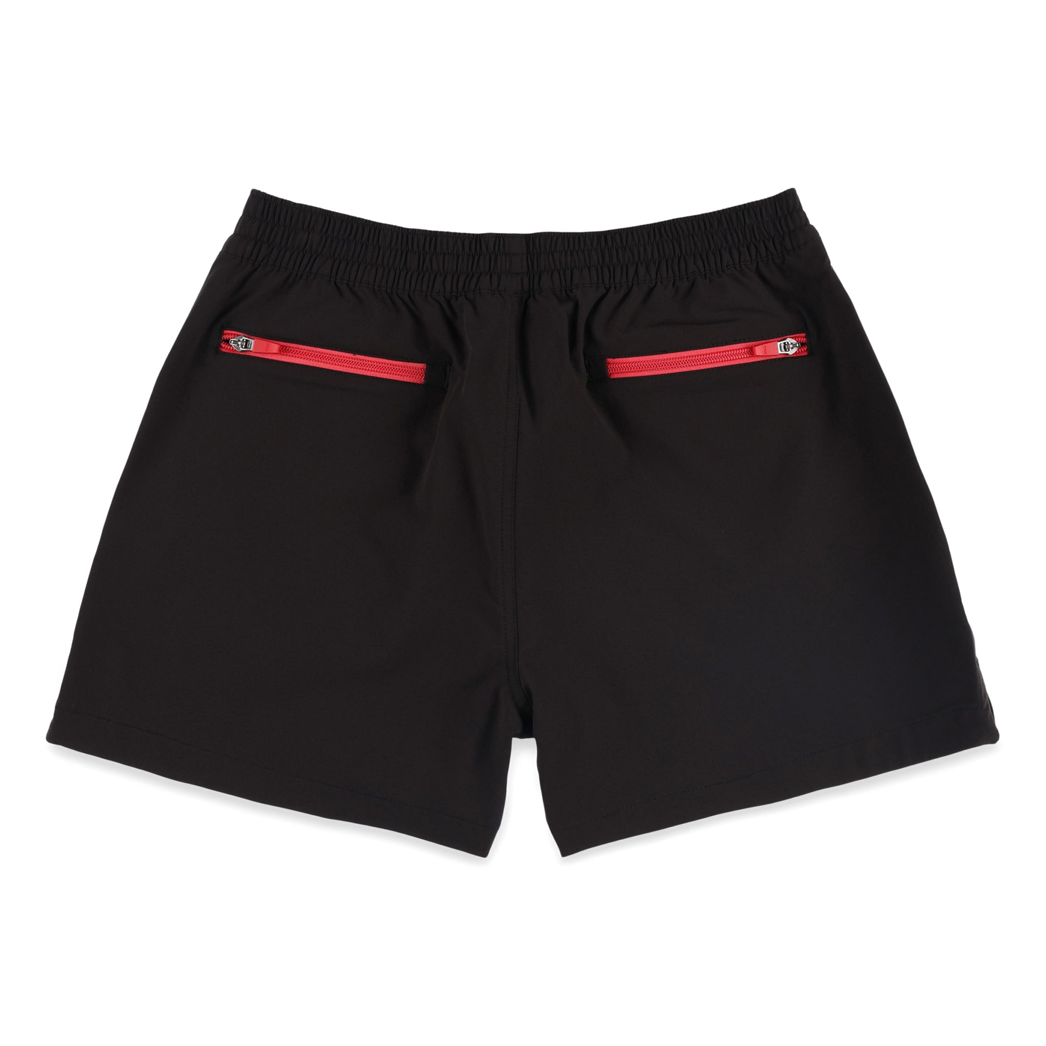 Gesäßtaschen mit Reißverschluss an der Topo Designs Damen Global Lightweight Quick Dry Travel Shorts in "Black".