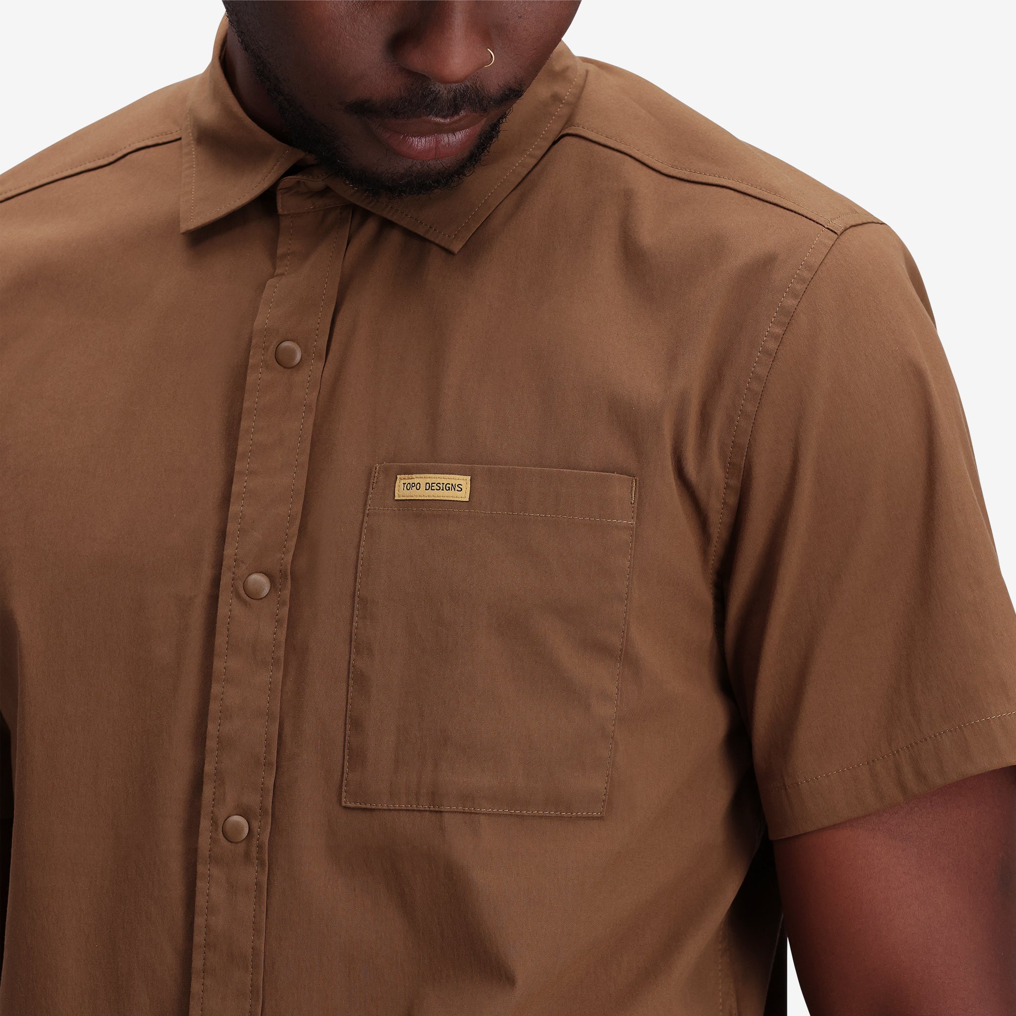 Global Chemise Manches Courtes Mens en "Desert Palm"