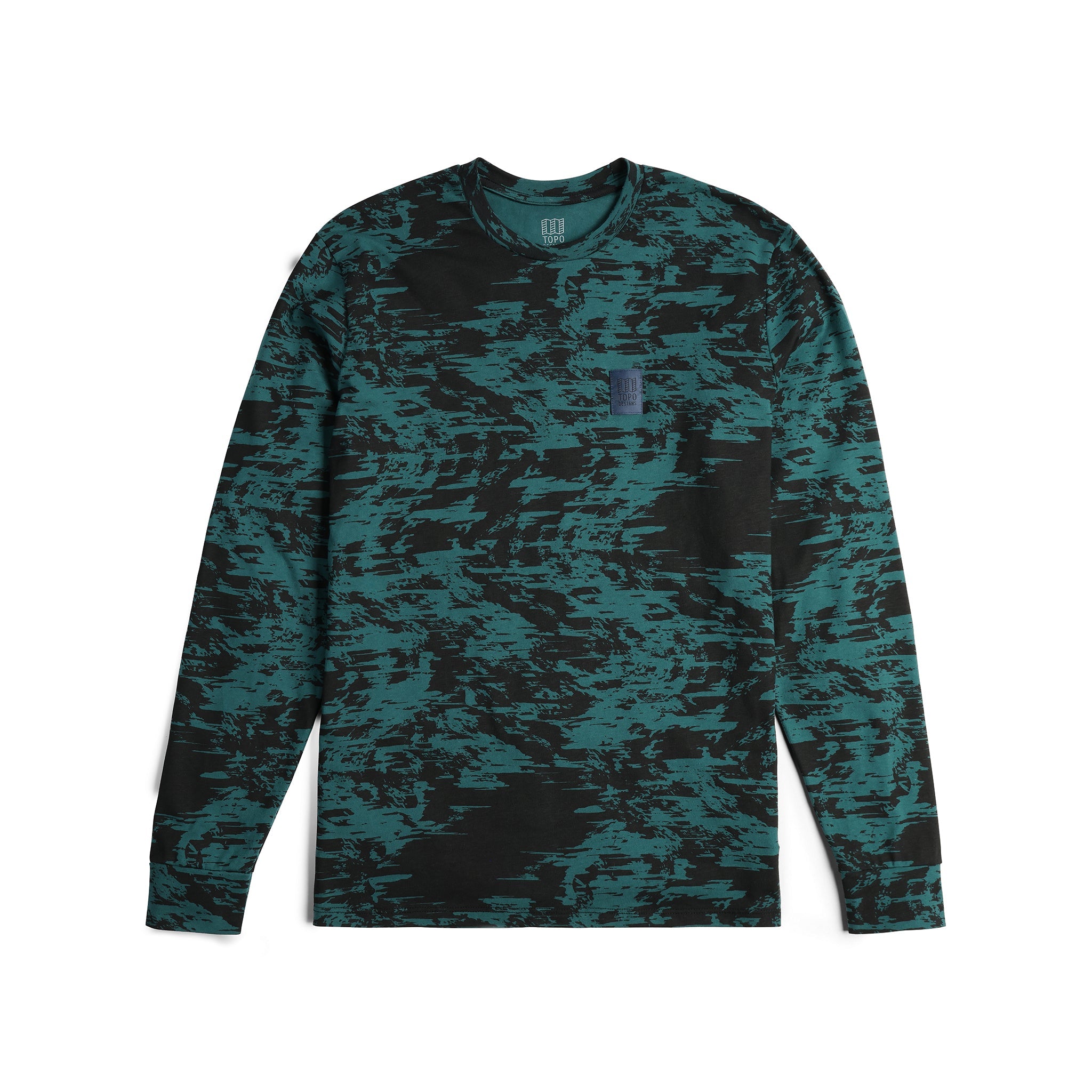 Topo DesignsTee-Shirt Splintered Manches Longues  en "Forest Multi"