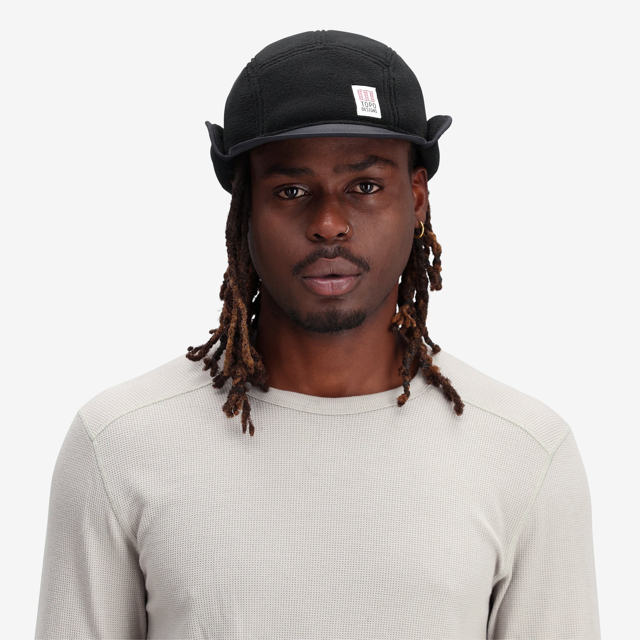 Bonnet en laine polaire "Black" (noir)