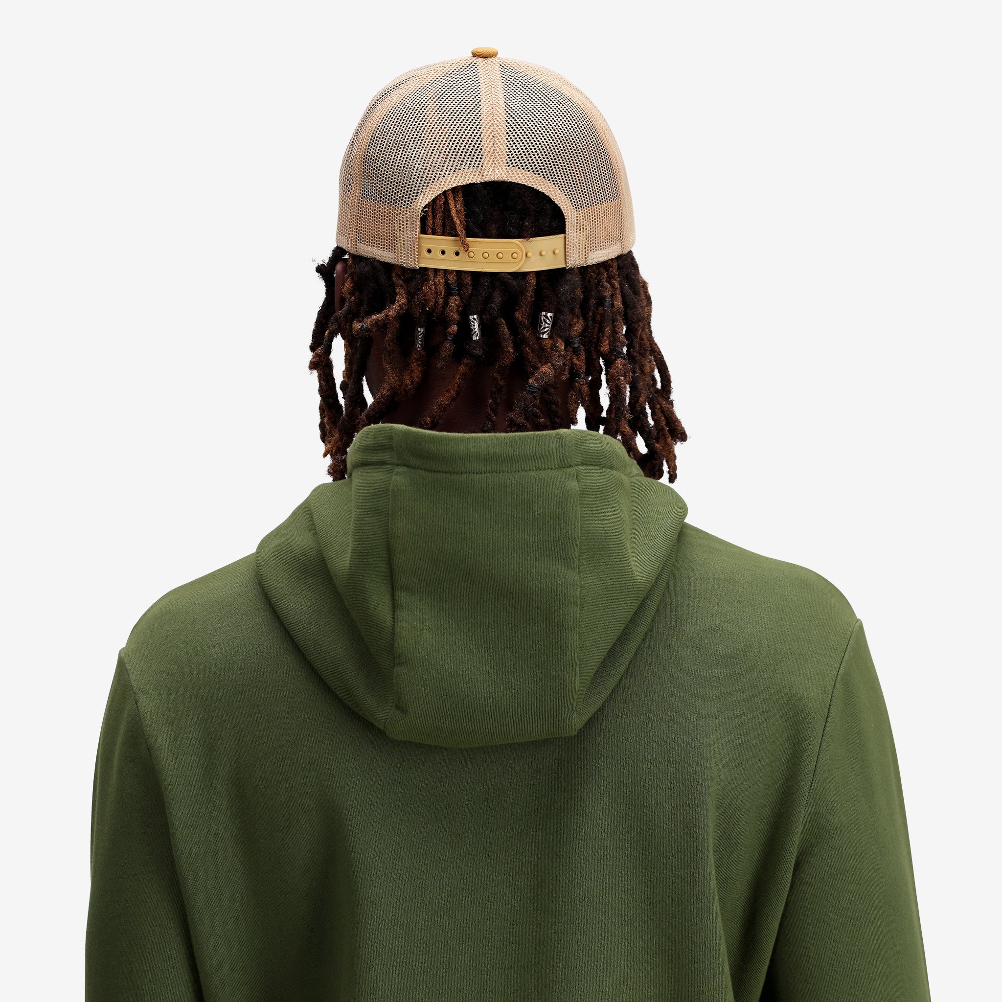 Chapeau Trucker Topo Designs avec dos en maille et logo original en "Khaki".