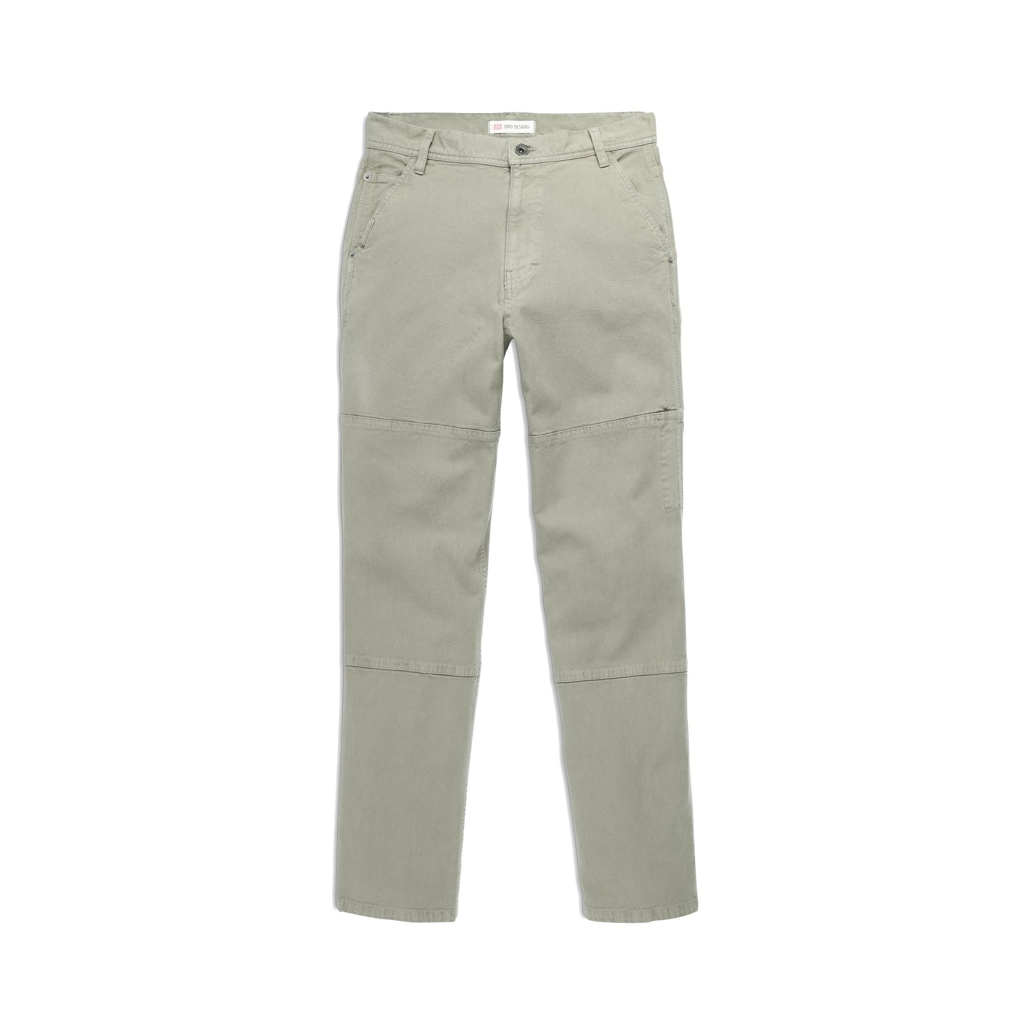 Vue avant du Pantalon  Topo Designs Dirt Utility Pantalon - Hommes  en "Dried Sage" (sauge séchée)