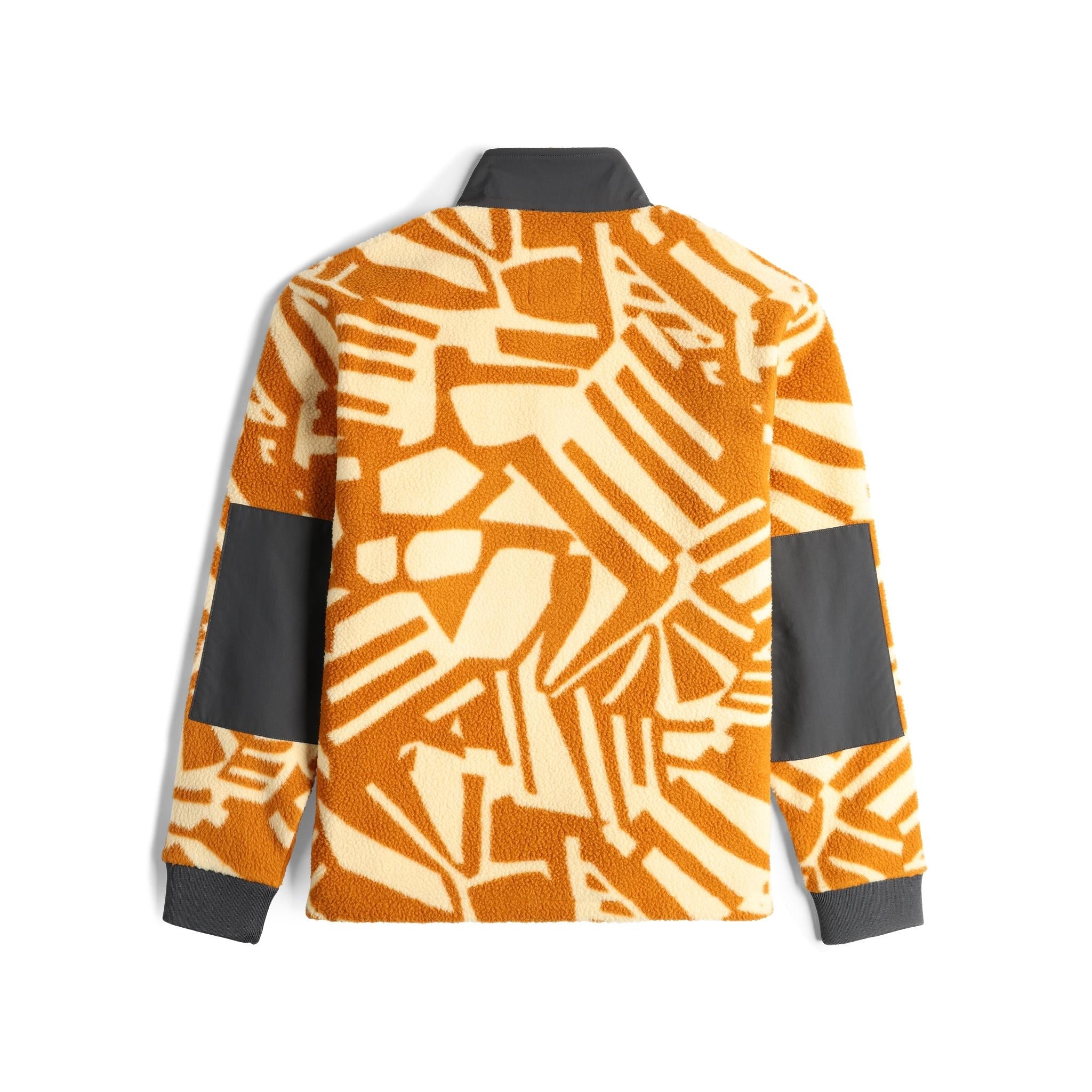 Vue arrière du Topo Designs Summit Rise Full Zip Veste - Hommes en "Zion Spice / Asphalt"