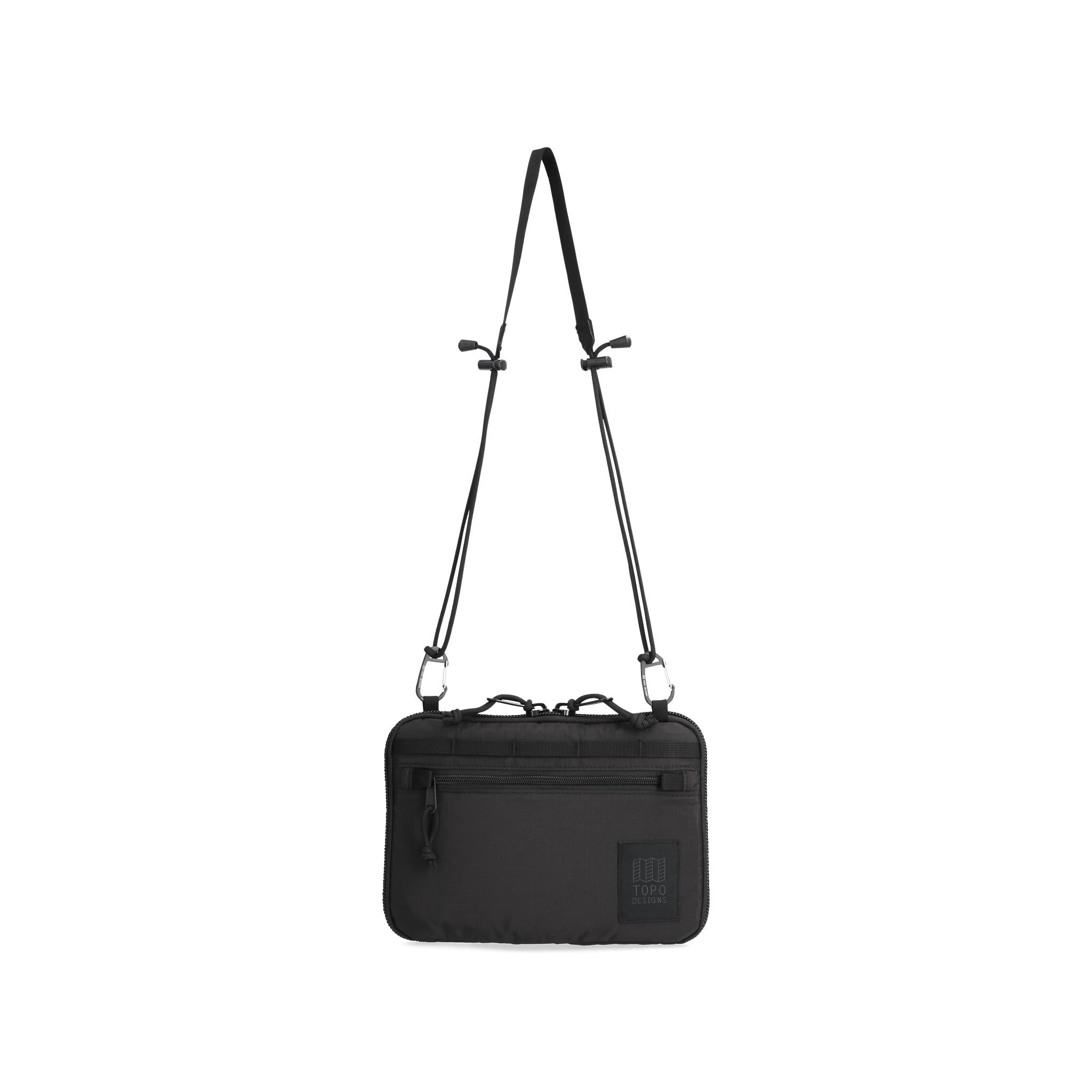 Vue avant du sac d'accessoires Topo Designs All Adventure en noir