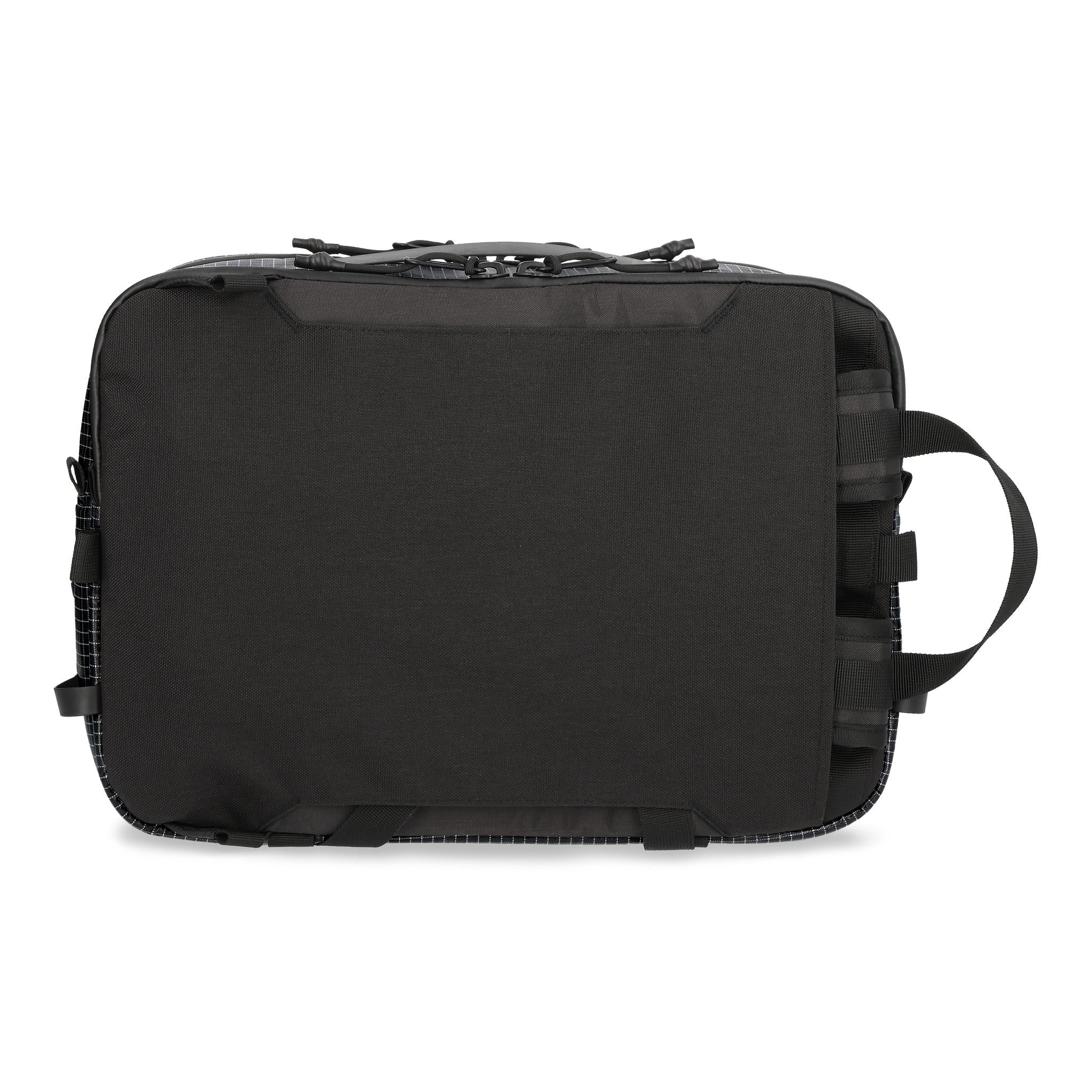 Vue arrière de la Briefcase Topo Designs Apex en "Black" (noir)