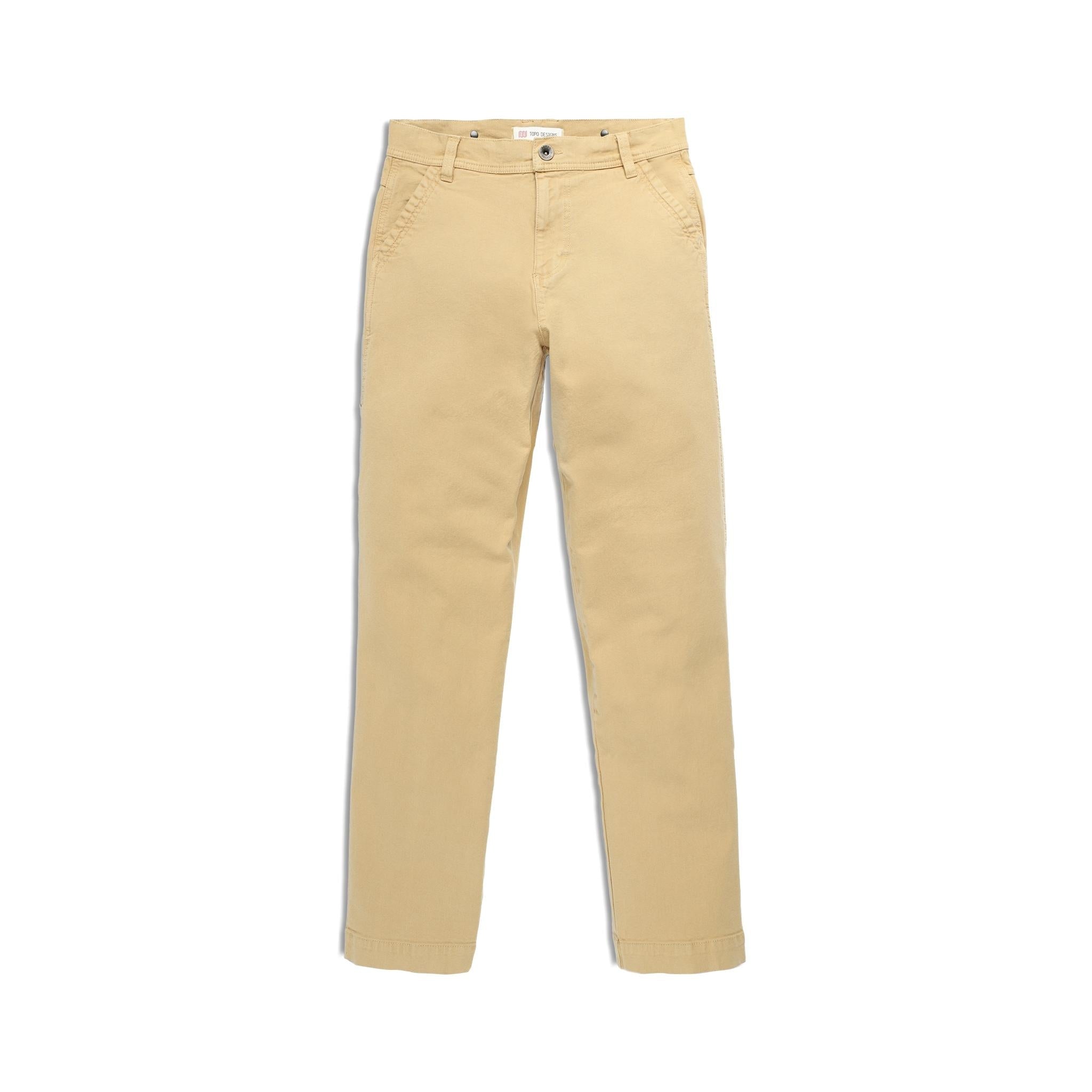 Vue avant du Pantalon  Dirt Utility de Topo Designs - Femmes  en "Sahara"