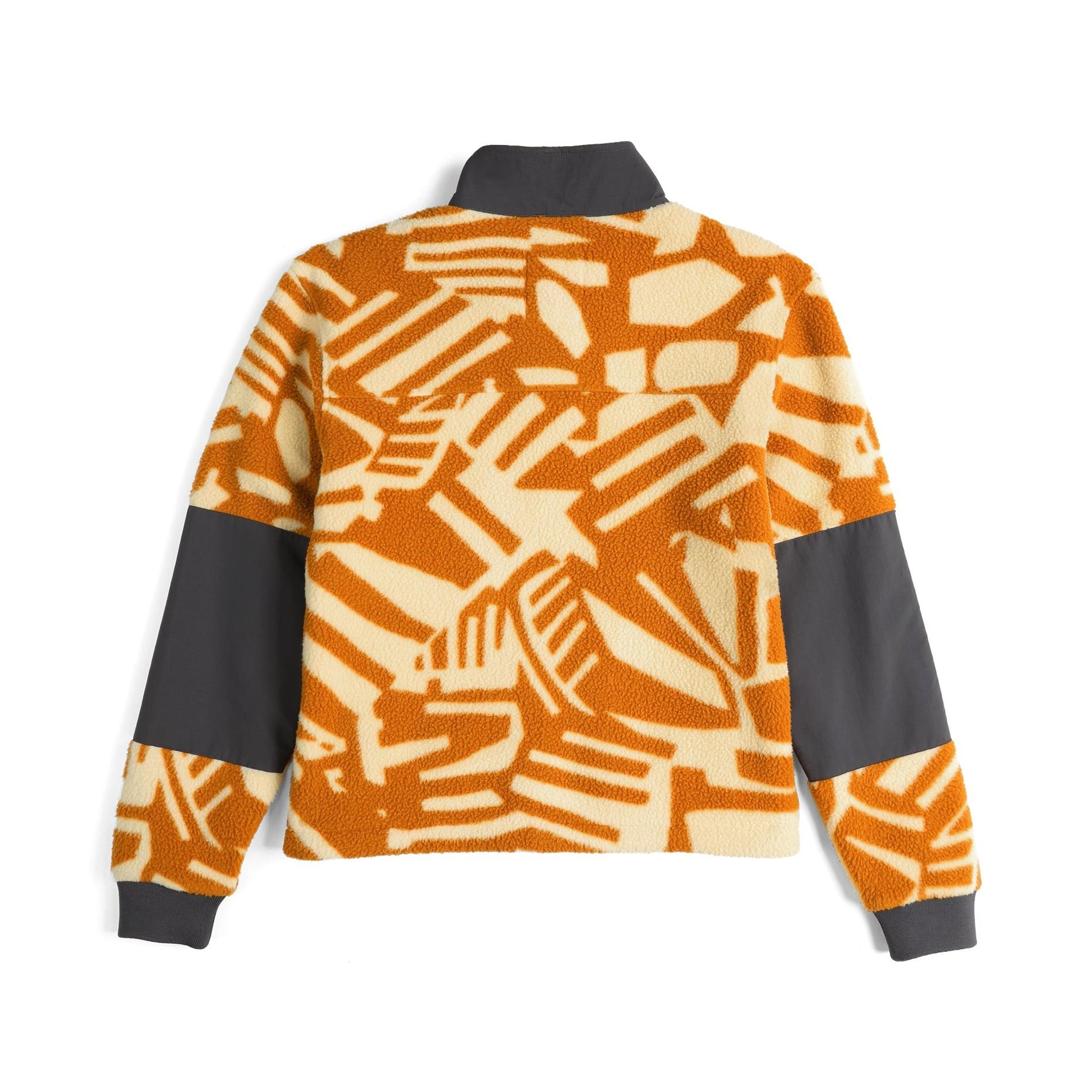 Vue arrière de la Veste  Topo Designs Summit Rise Full Zip - Femmes en "Zion Spice / Asphalt".