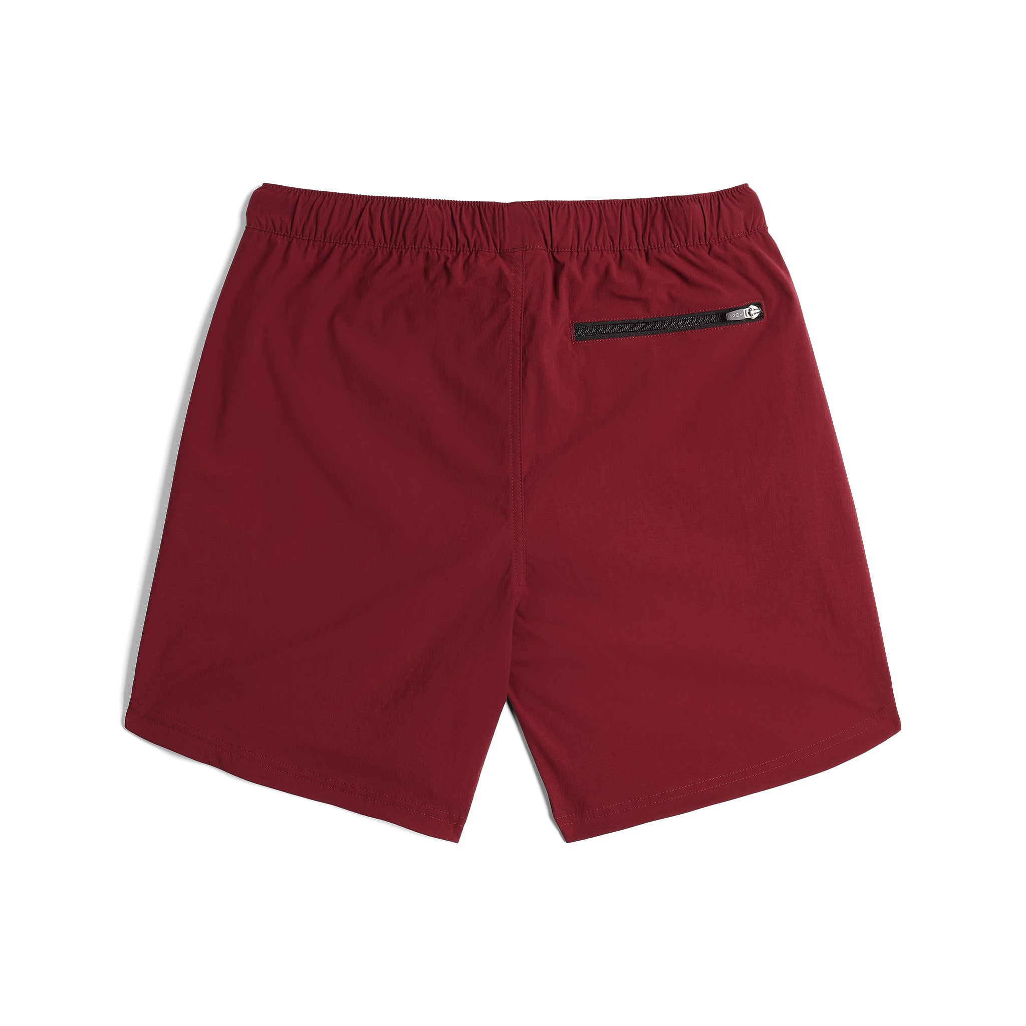 Vue arrière du short Topo Designs River Shorts - Hommes en "Burgundy"