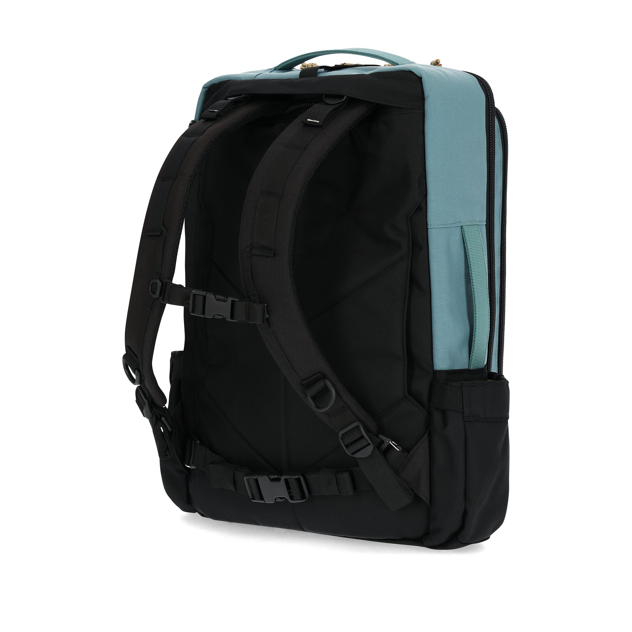 Vue arrière du sac de voyage Topo Designs Global Travel Bag 30L en "Sea Pine" (pin maritime)