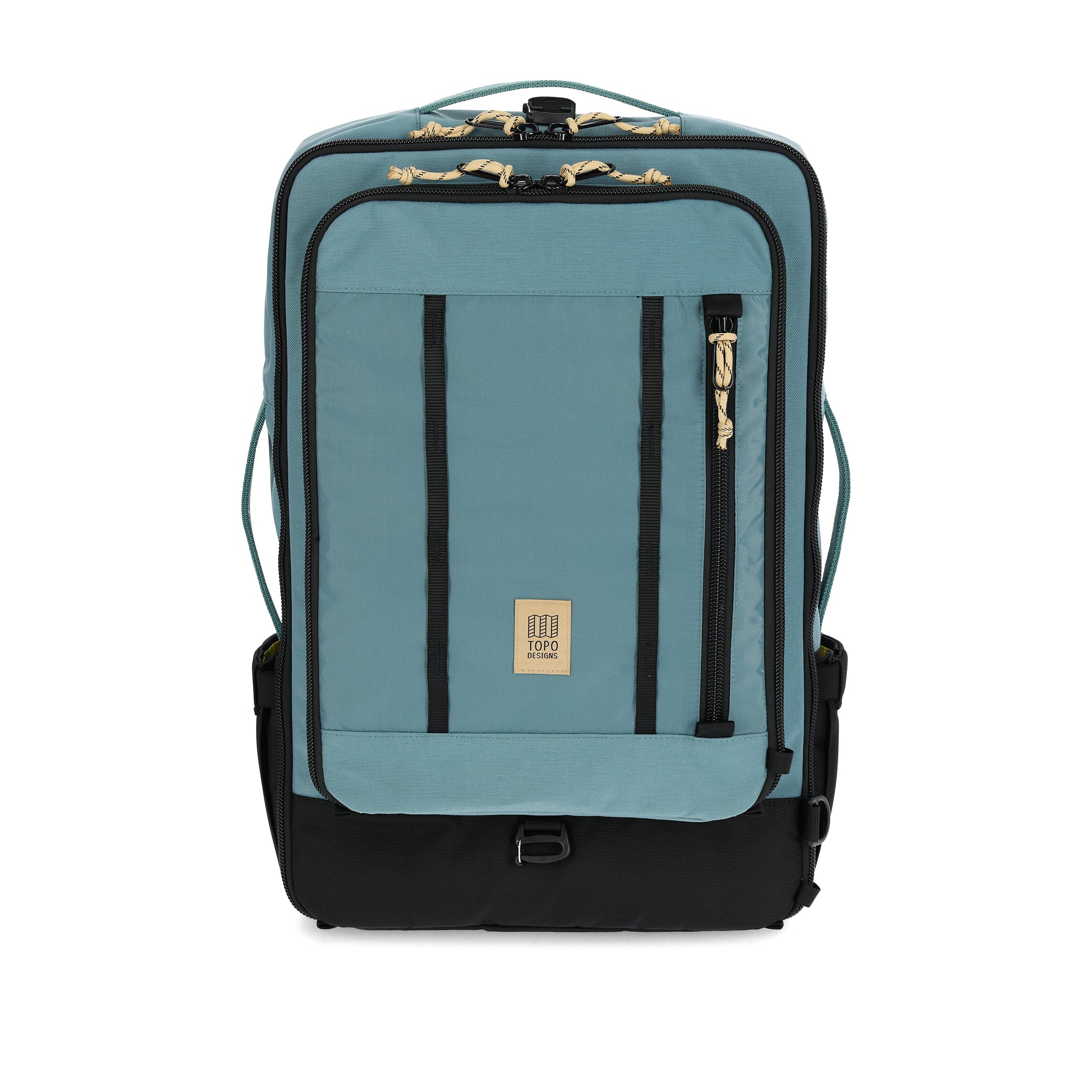 Vue avant du sac de voyage Topo Designs Global 40L en "Sea Pine".