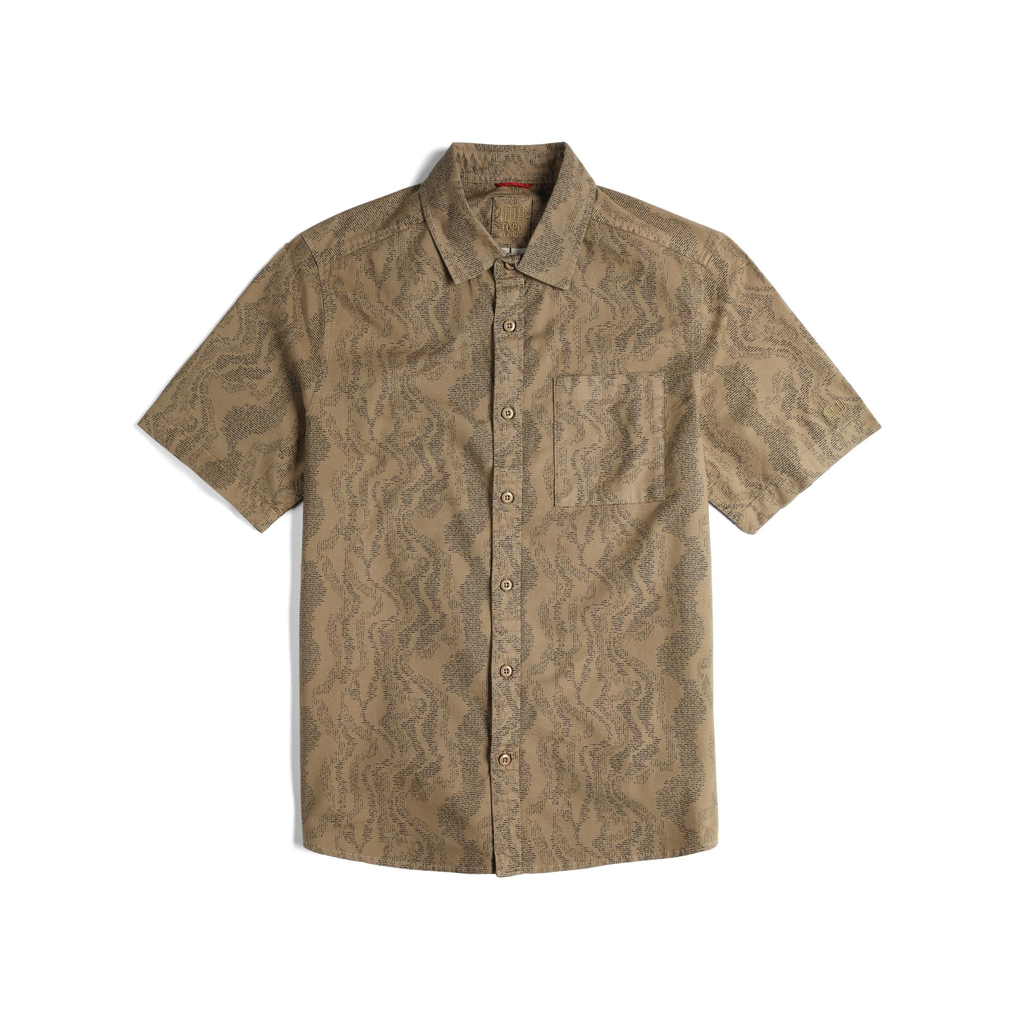 Vue de face de la Chemise Topo Designs Dirt Desert Chemise Ss - Hommes en "Elmwood River Bed"