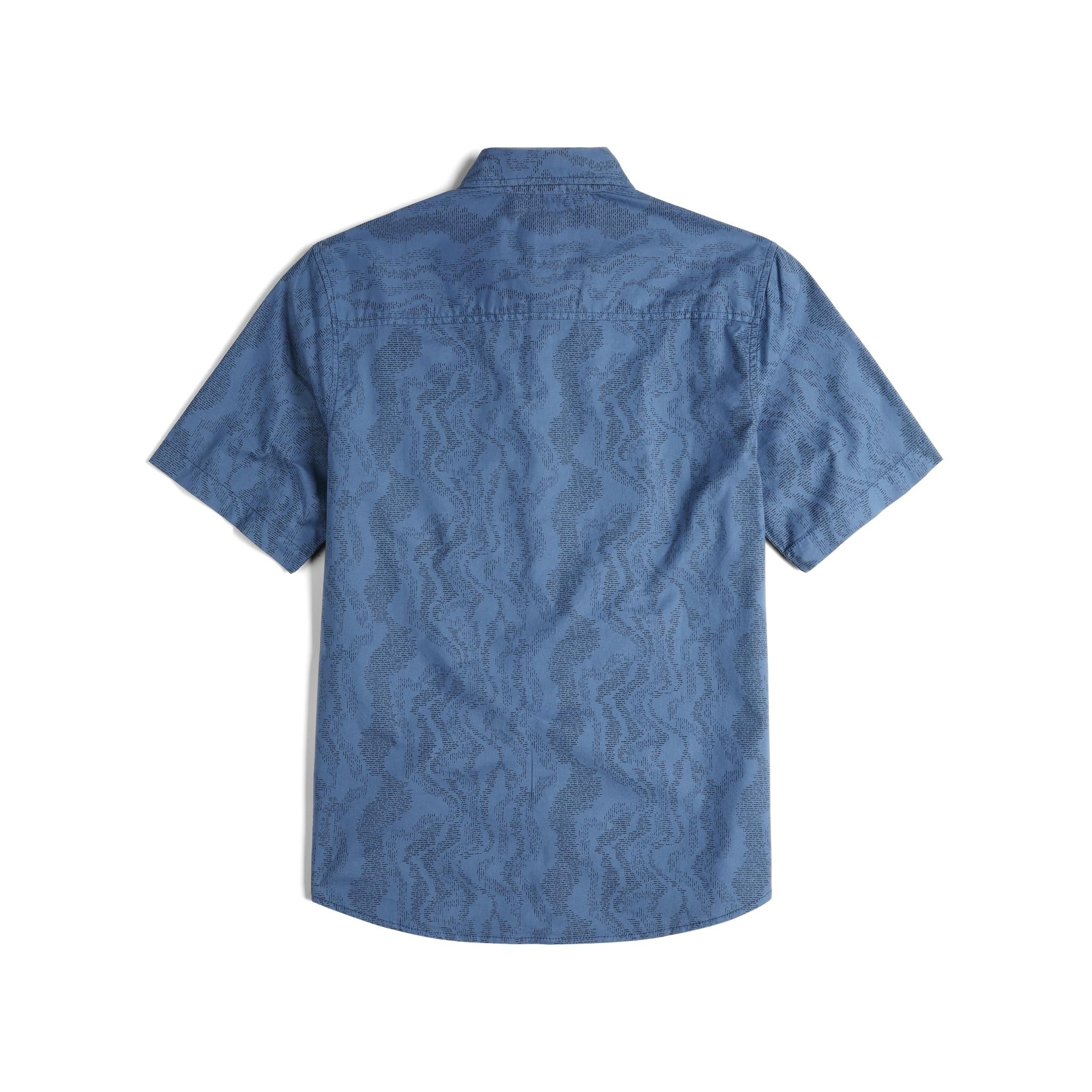 Vue arrière de Topo Designs Dirt Desert Chemise Ss - Hommes en "Stone Blue River Bed"