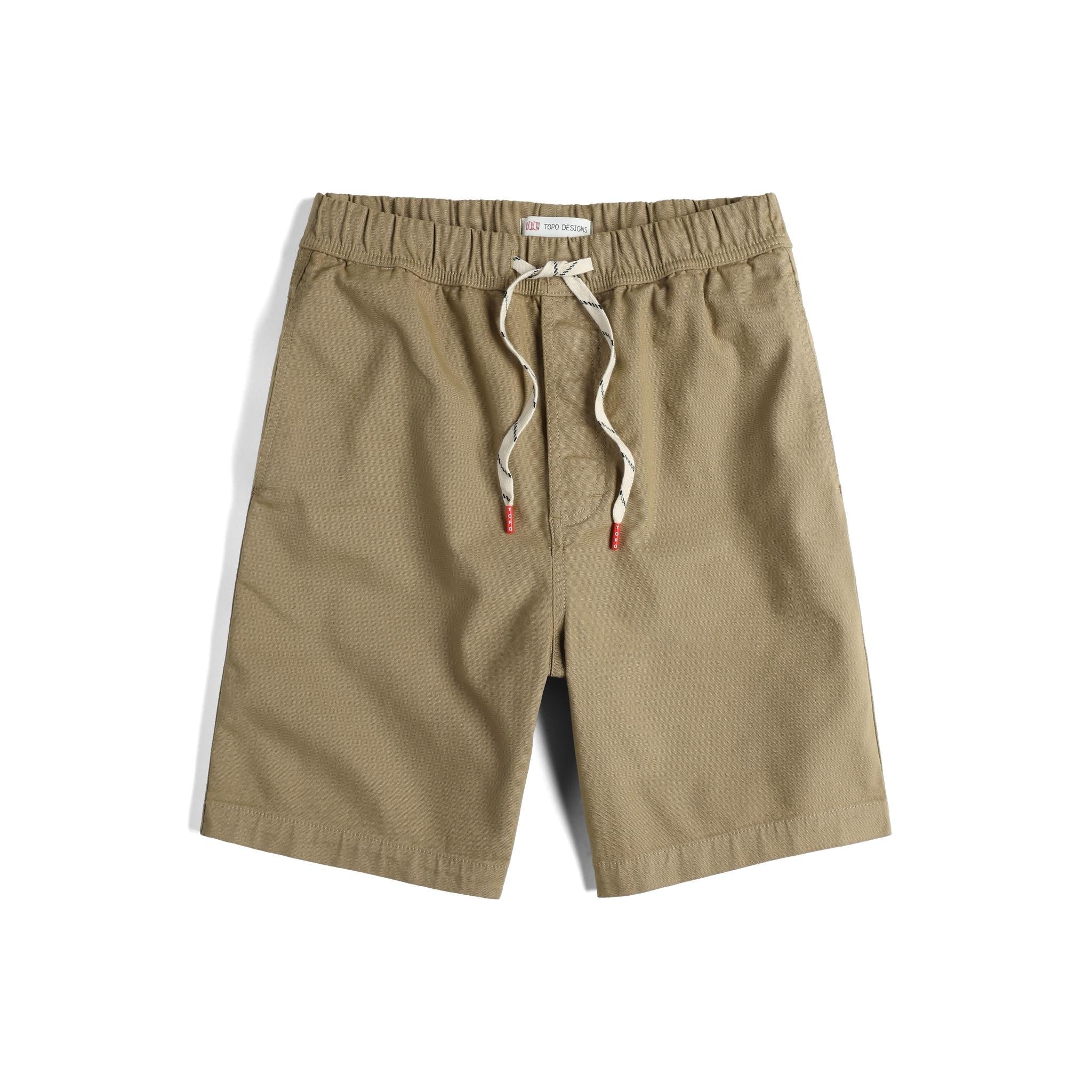 Vue avant du short Topo Designs Dirt Shorts - Hommes en "Elmwood"