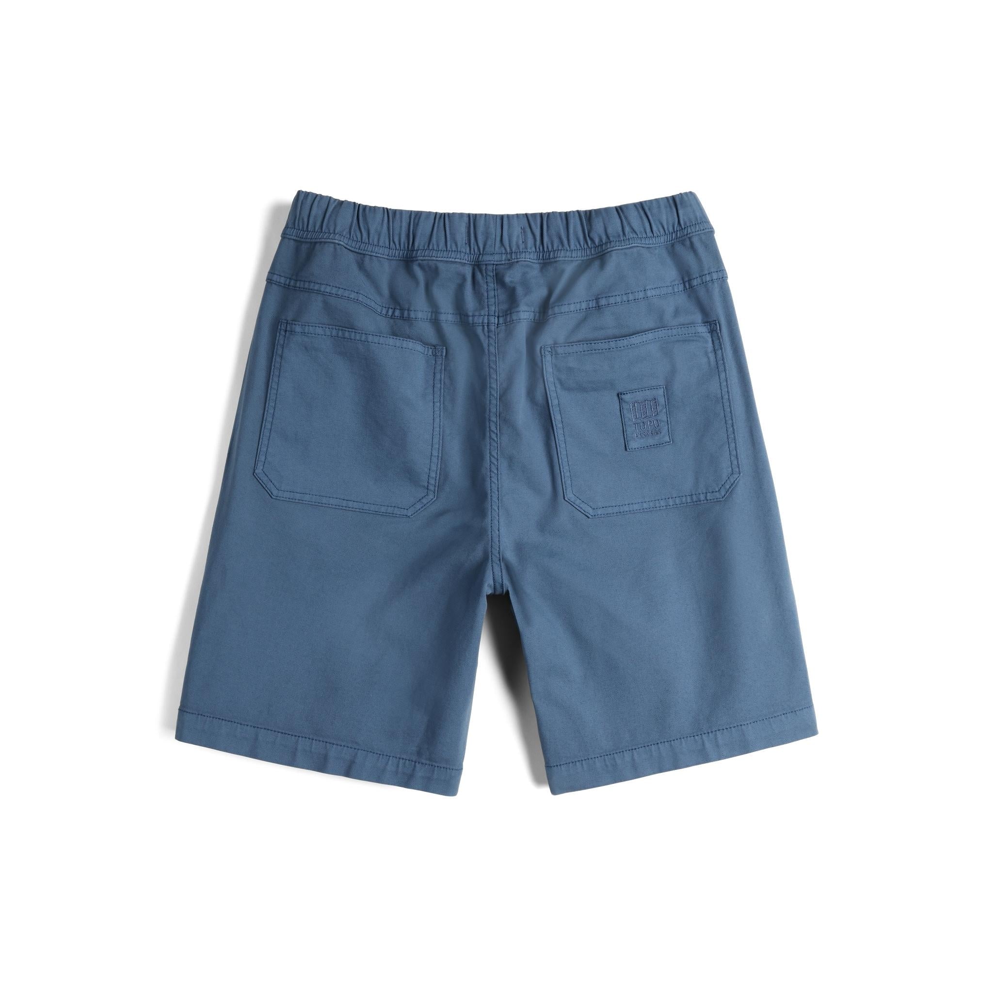 Vue arrière du Topo Designs Dirt Shorts - Hommes en "Stone Blue"