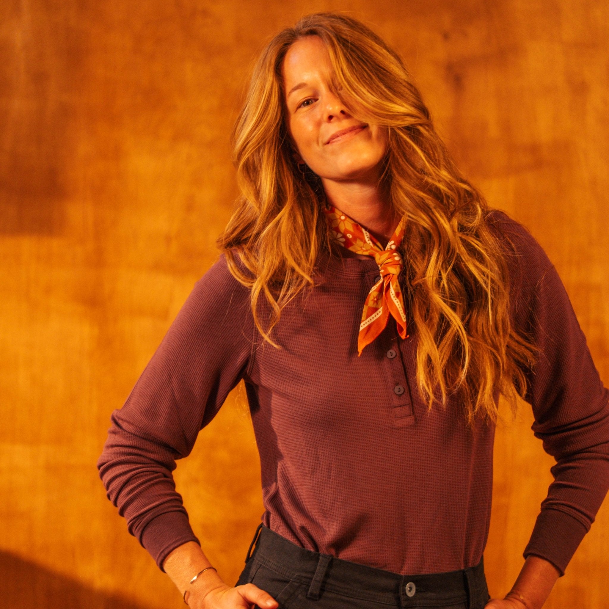 Global Waffle Henley - Femmes vue 2 Topo Topo Designs