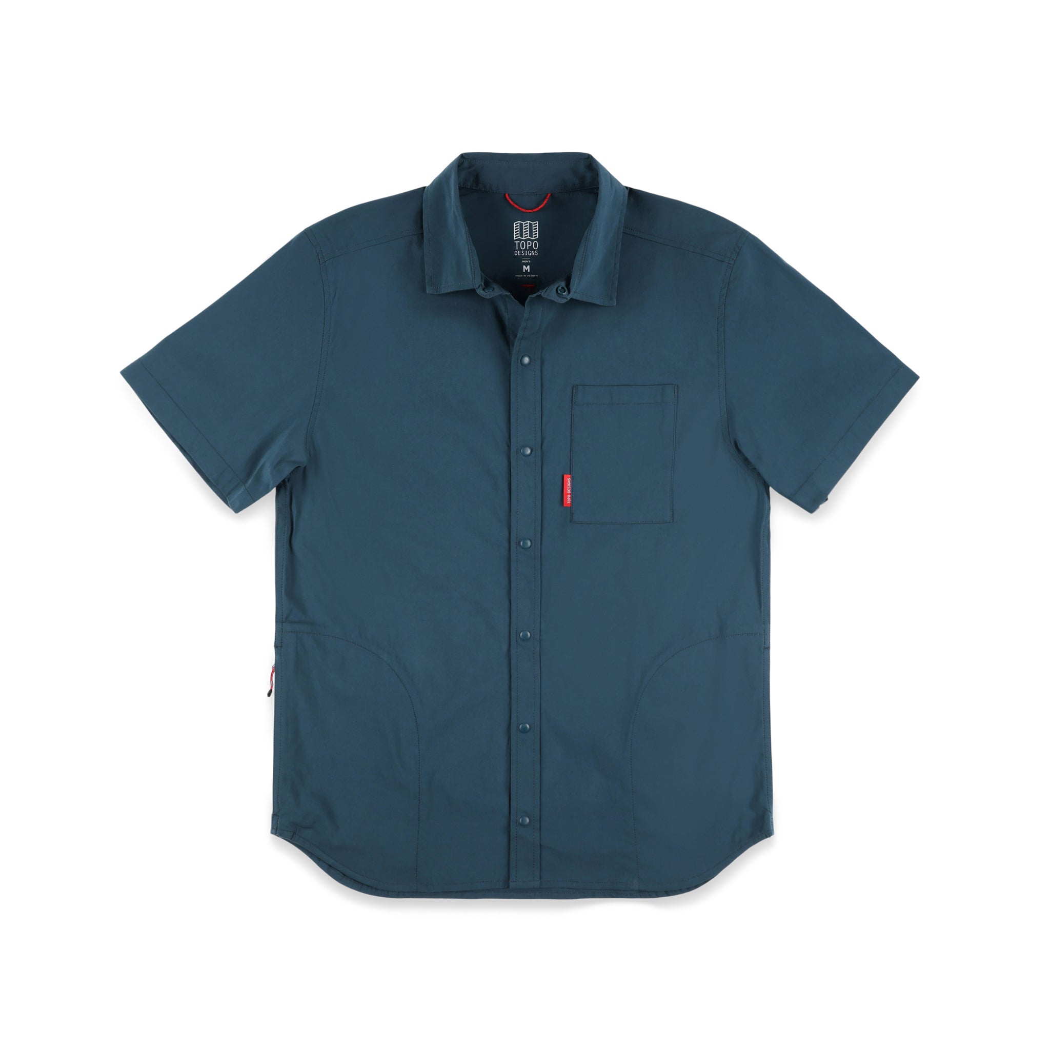 Topo Designs Hommes Global Chemise Manches Courtes  Chemise voyage 30+ UPF en "Pond Blue".